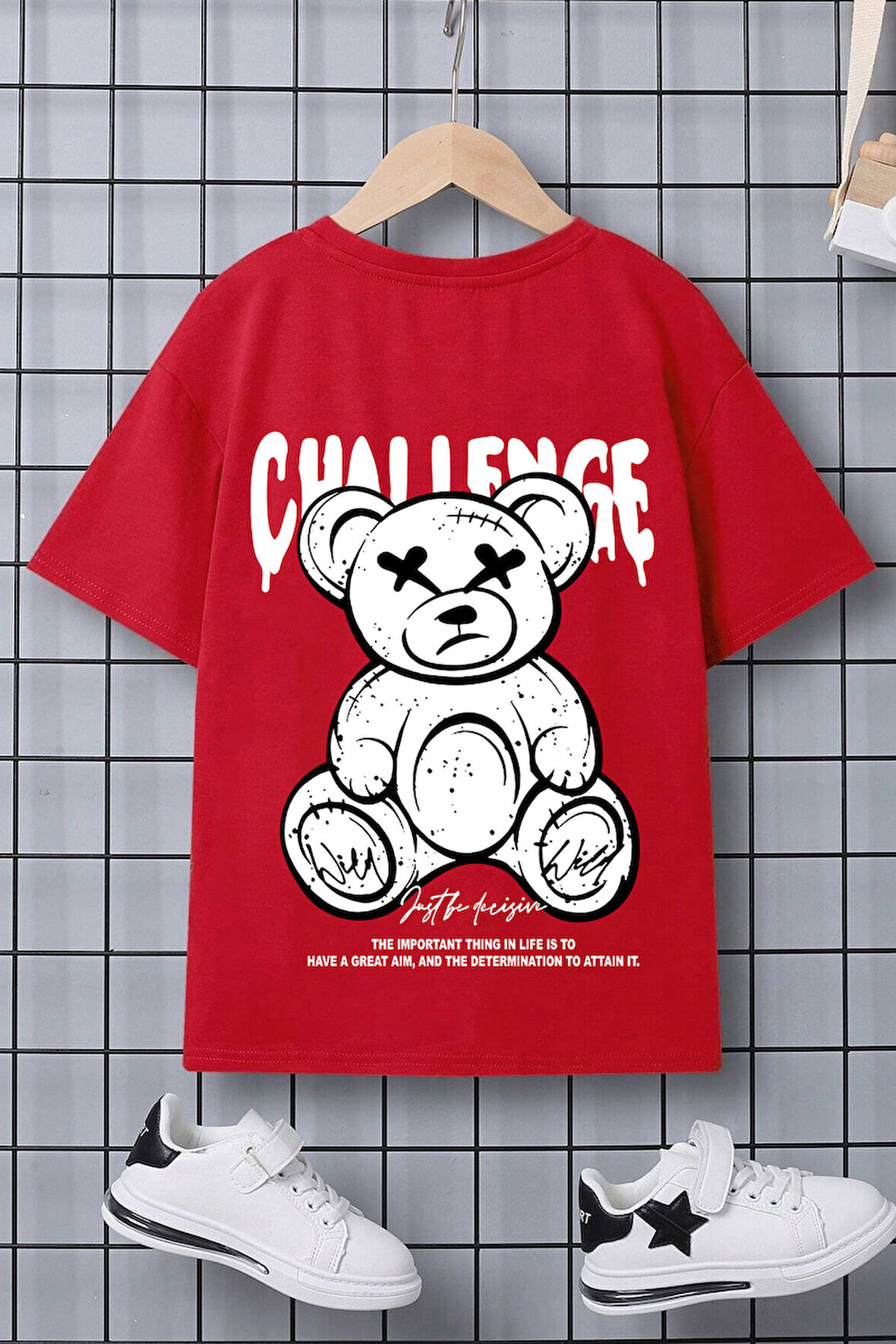 Uyguntarz Çocuk Challange Baskılı Pamuklu Tshirt