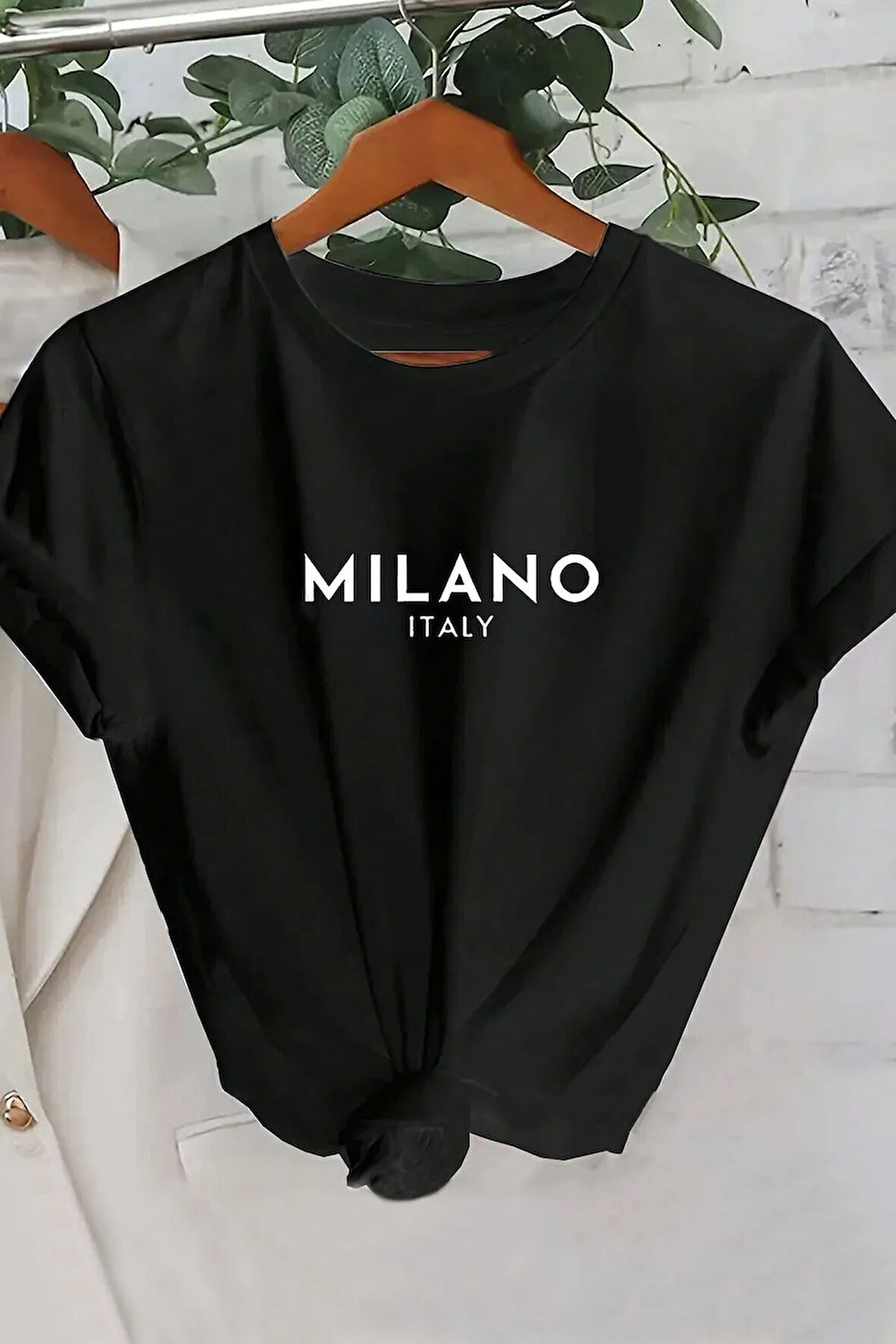 Unisex Milano Baskılı Oversize T-shirt