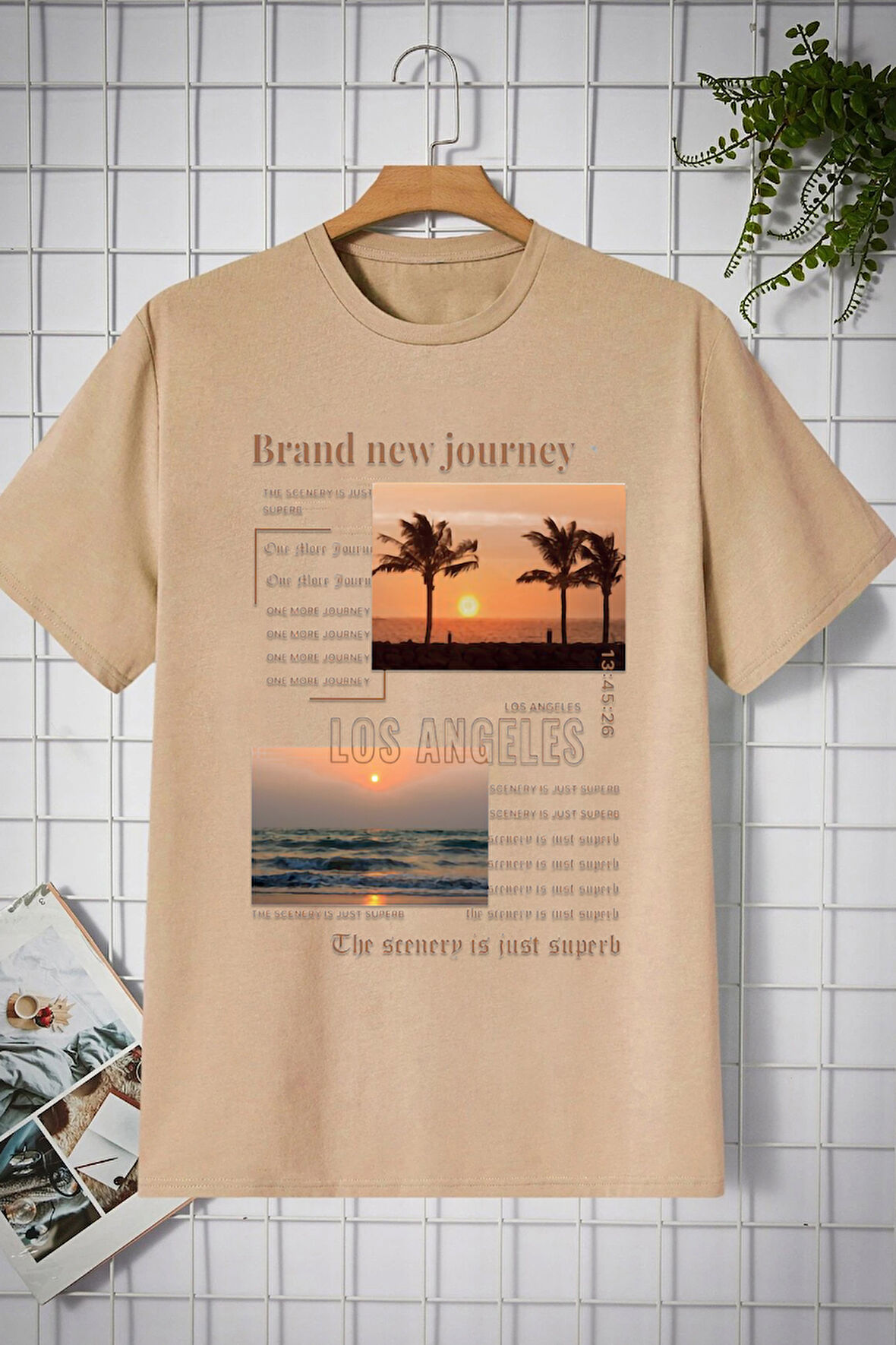 Unisex Baskılı Oversize T-shirt