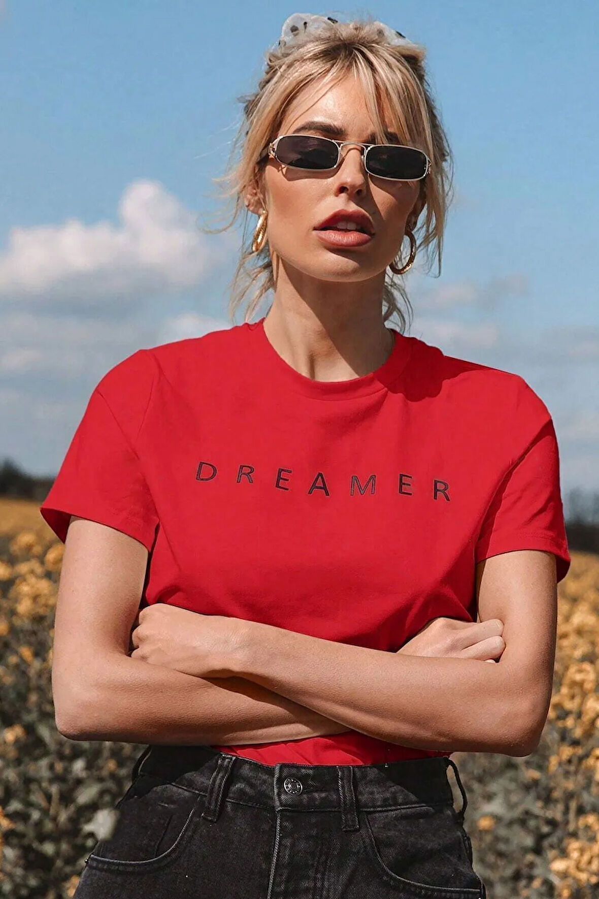 Uyguntarz Unisex Dreamer Baskılı Oversize Tshirt