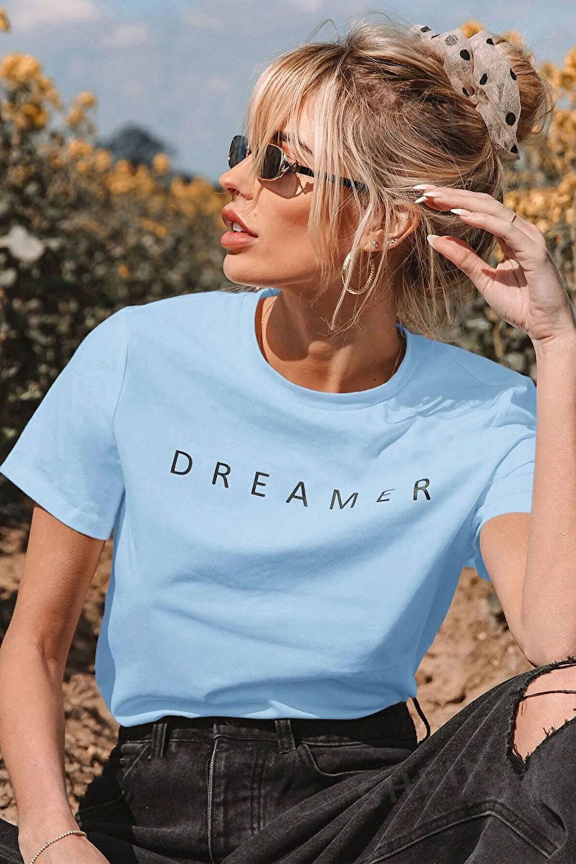 Uyguntarz Unisex Dreamer Baskılı Oversize Tshirt