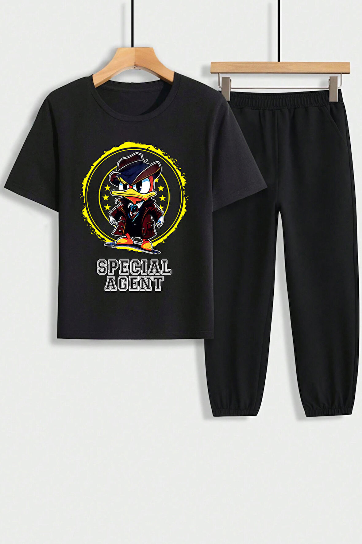 Uyguntarz Çocuk Mafia Ördek Baskılı Alt - Üst Eşofman Takımı