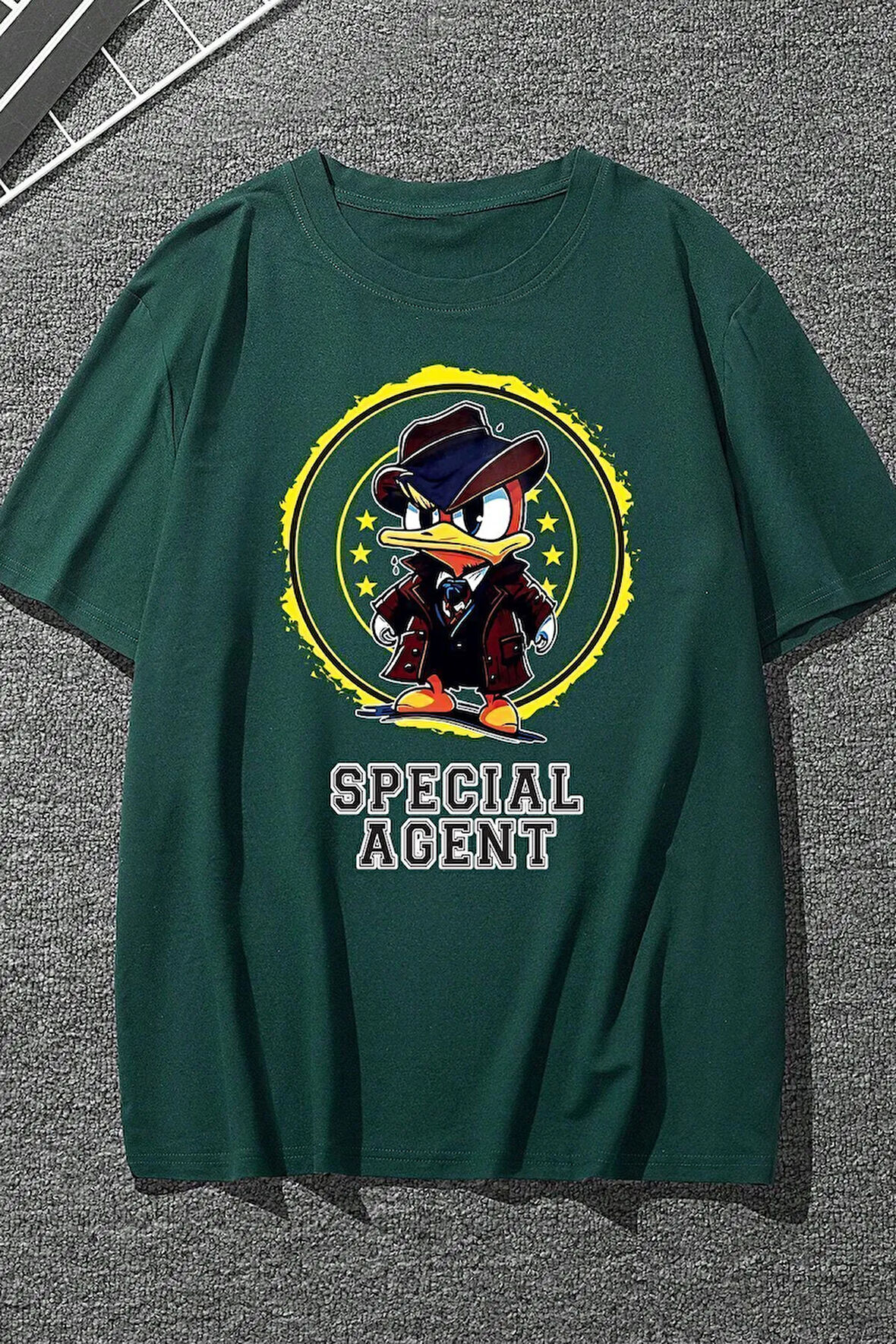 Uyguntarz Unisex Special Agent Baskılı Oversize Tshirt