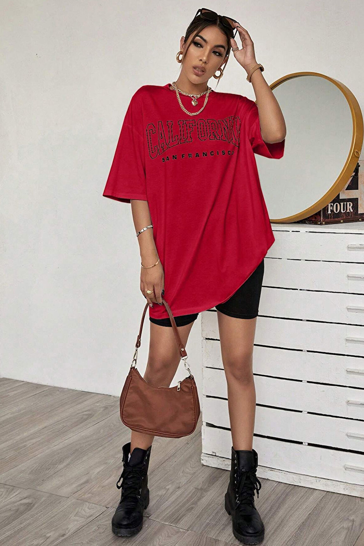 Uyguntarz Unisex California West Coast Baskılı Tasarım Tshirt