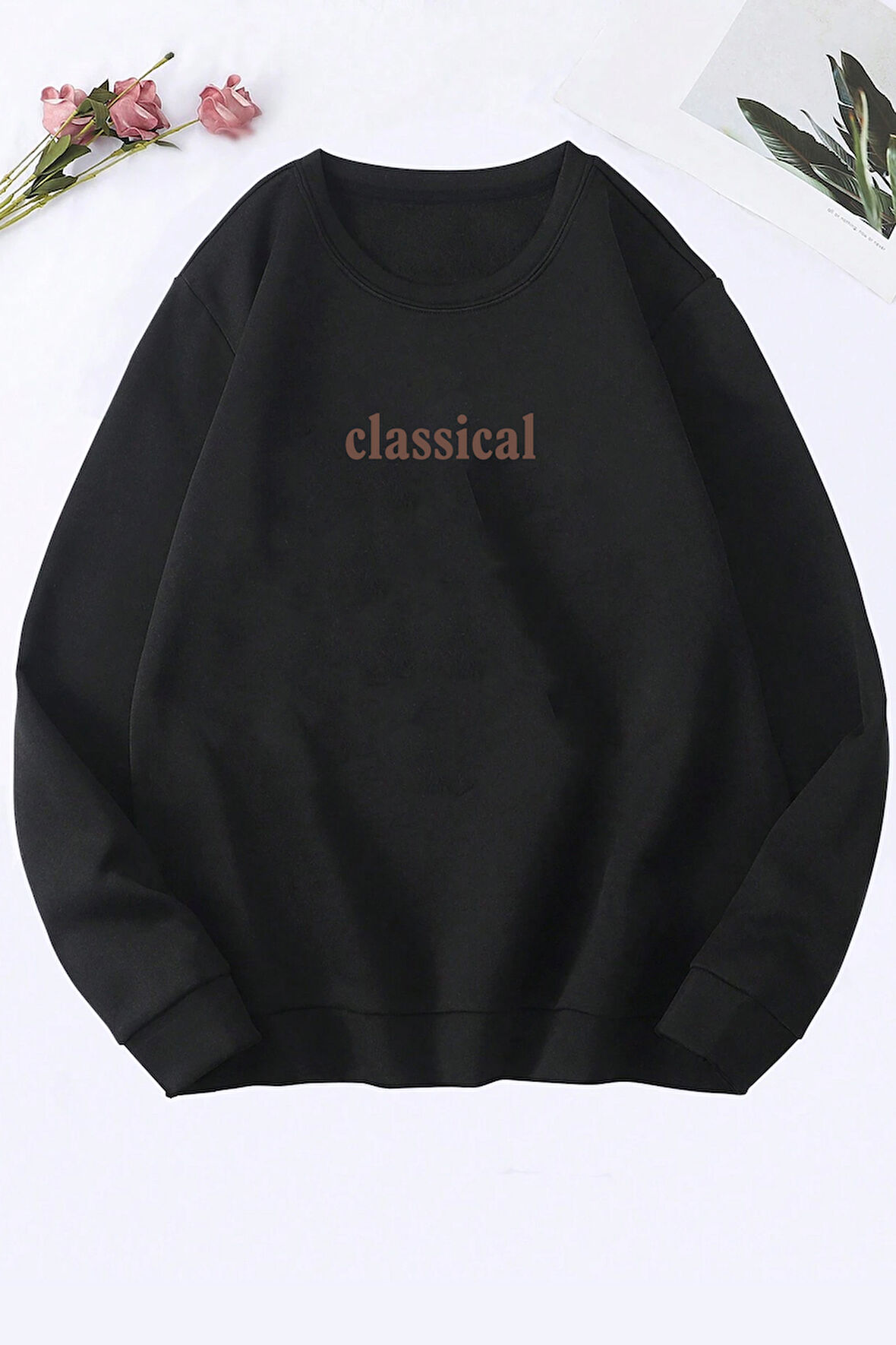 Uyguntarz Classical Baskılı Oversize Sweatshirt