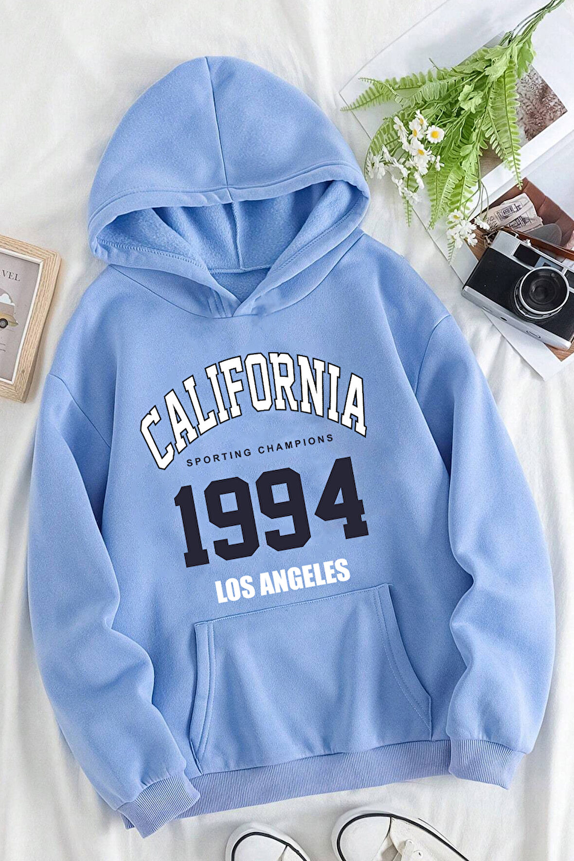 Uyguntarz California Baskılı Oversize Sweatshirt
