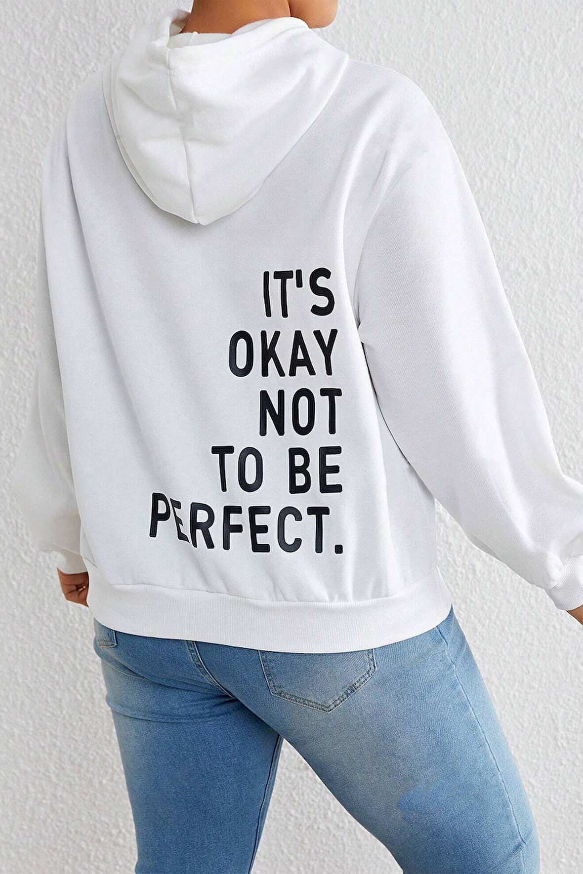 Uyguntarz Sırt It's Okay Not To Be Perfect Baskılı Sweatshirt