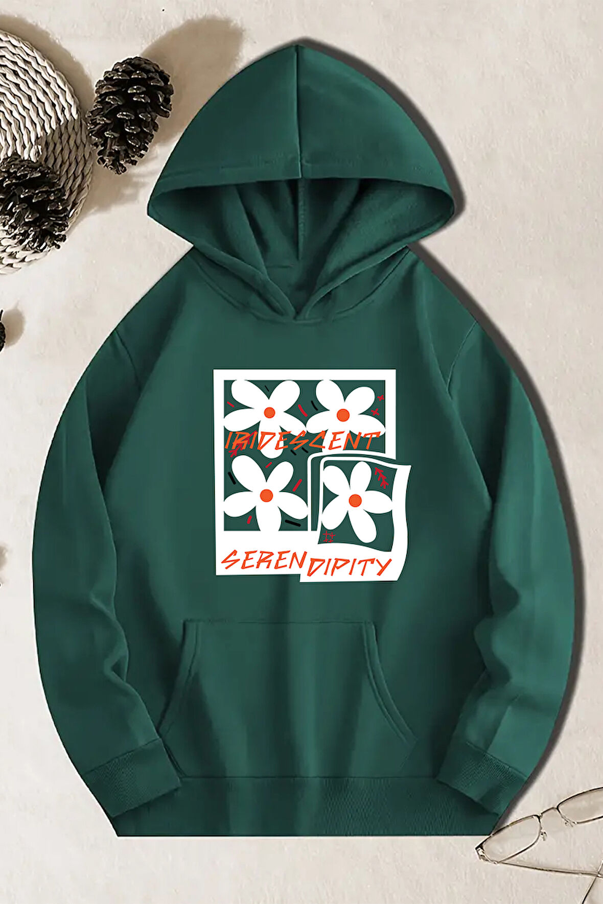 Uyguntarz Iridescent Serendipity Baskılı Oversize Sweatshirt