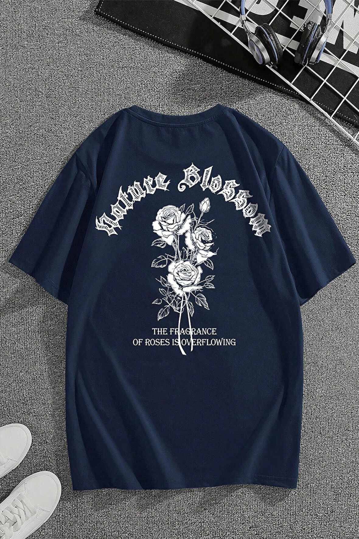 Uyguntarz Nature Blossom Baskılı Unisex Oversize Tshirt