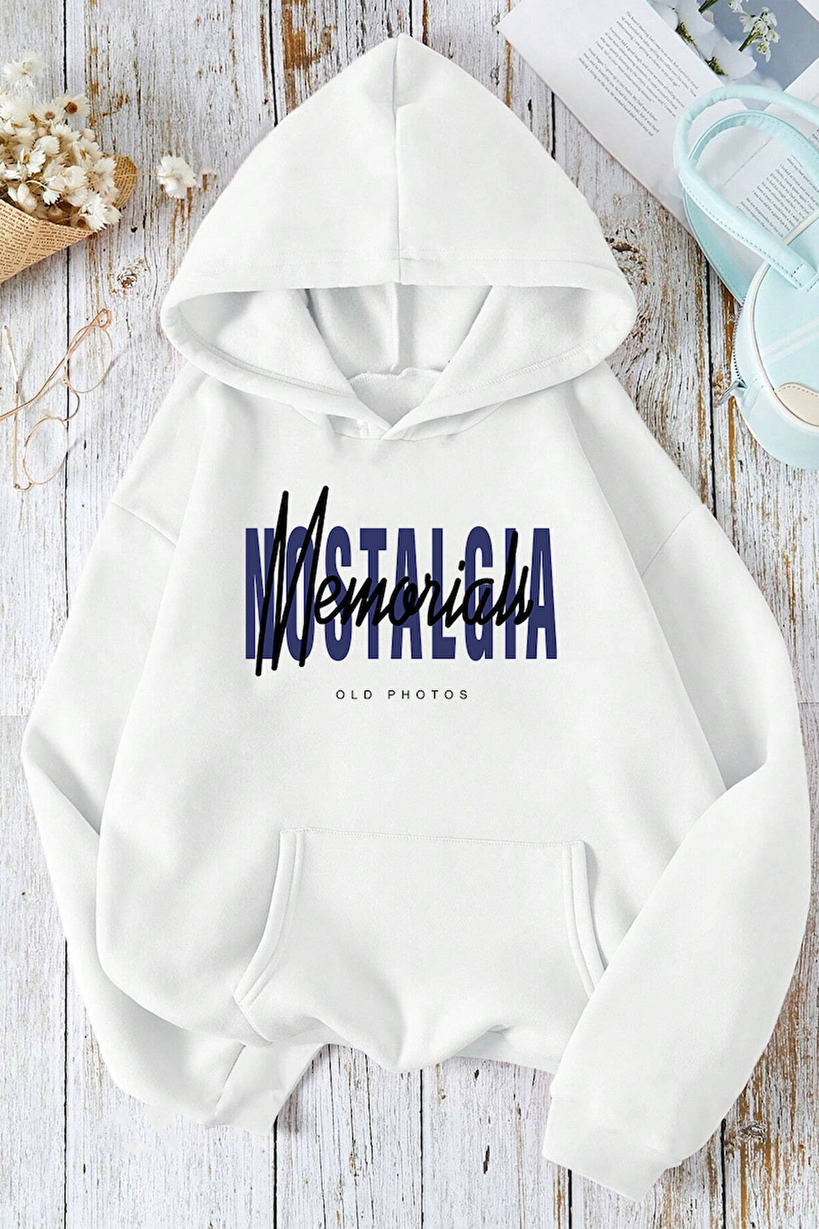 Uyguntarz Nostalgia Baskılı Unisex Oversize Sweatshirt