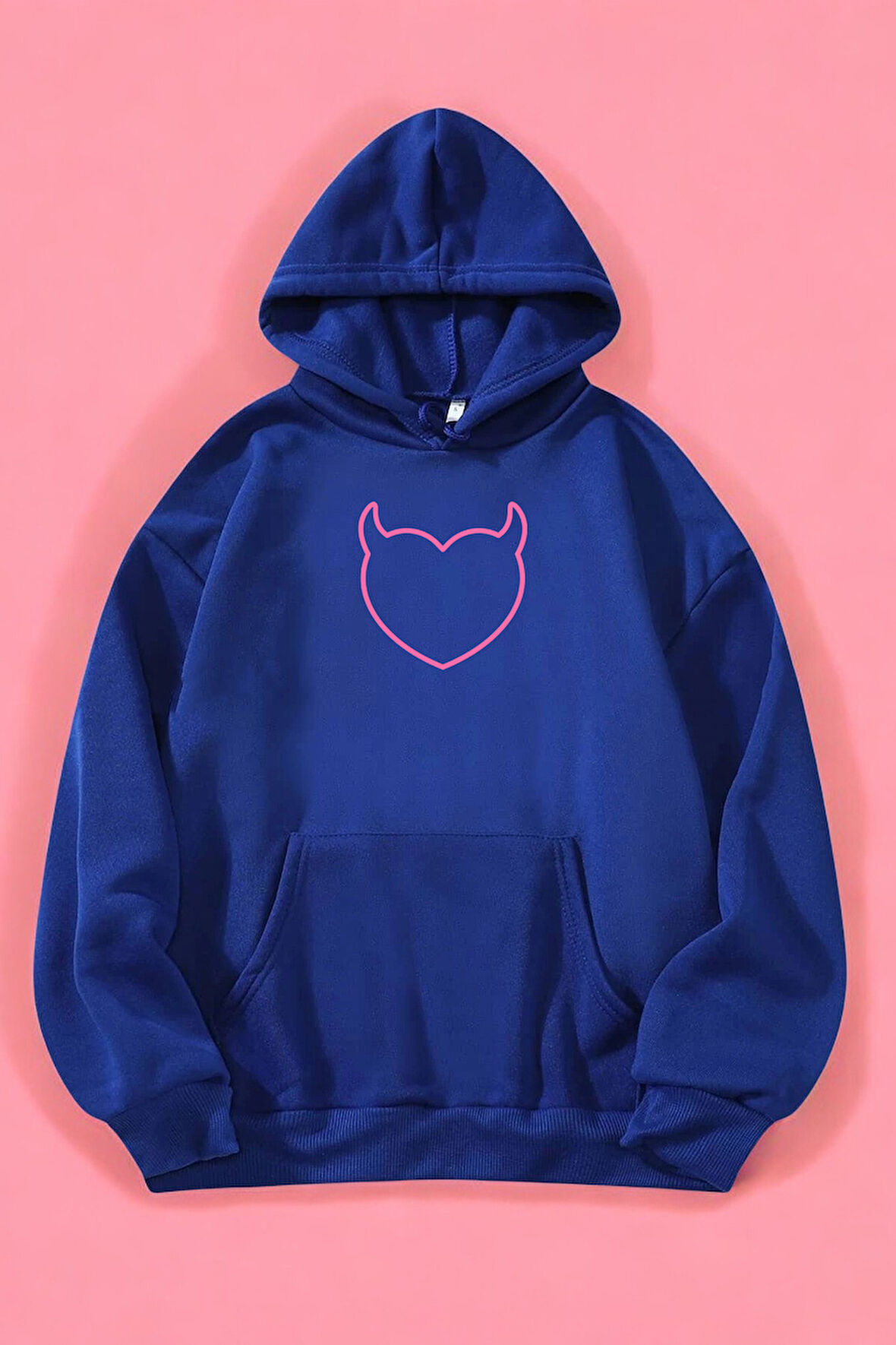 Uyguntarz Kalp Baskılı Unisex Oversize Sweatshirt