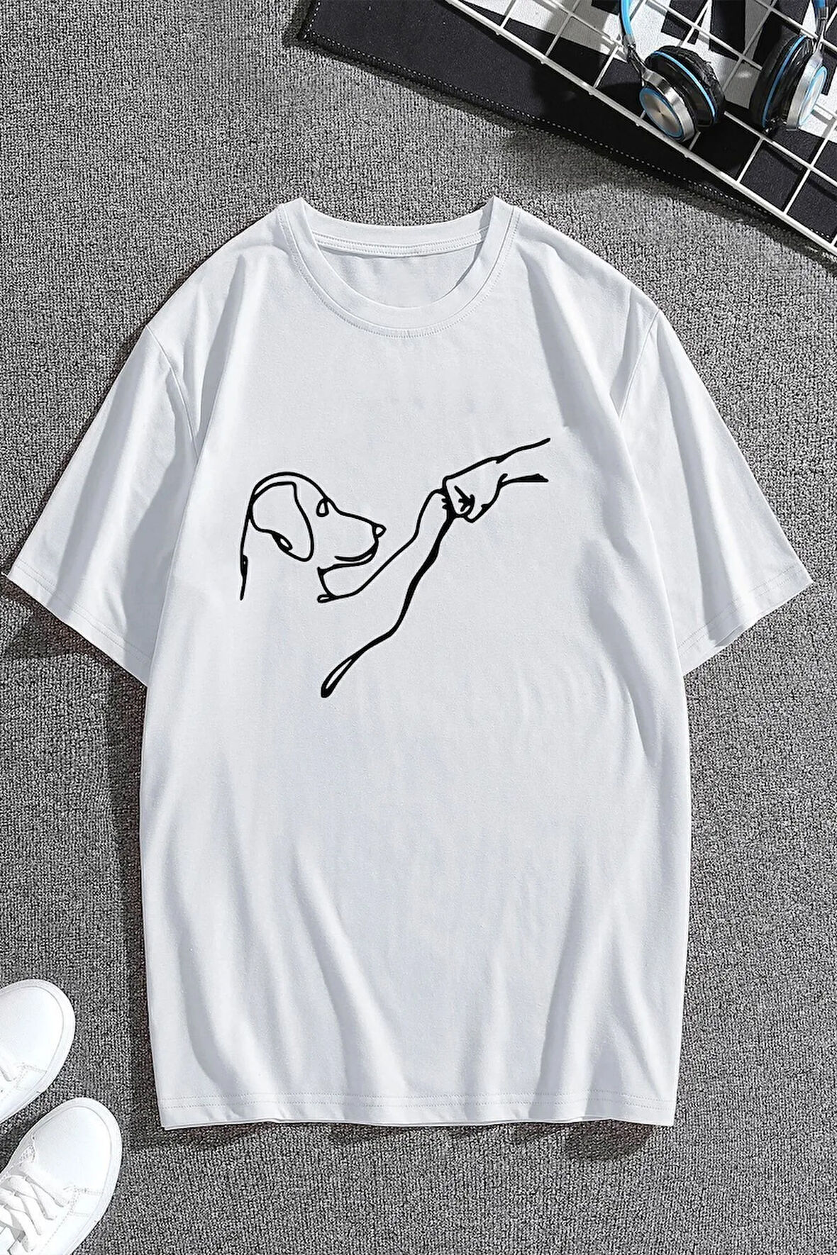Uyguntarz Can Dostum Köpeğim Temalı Unisex Oversize Tshirt