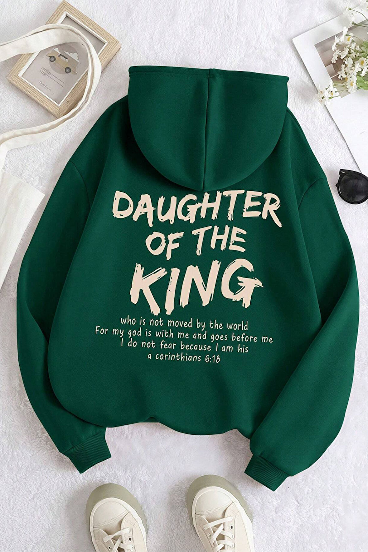 Uyguntarz Daughter Of The King Baskılı Oversize Sweatshirt