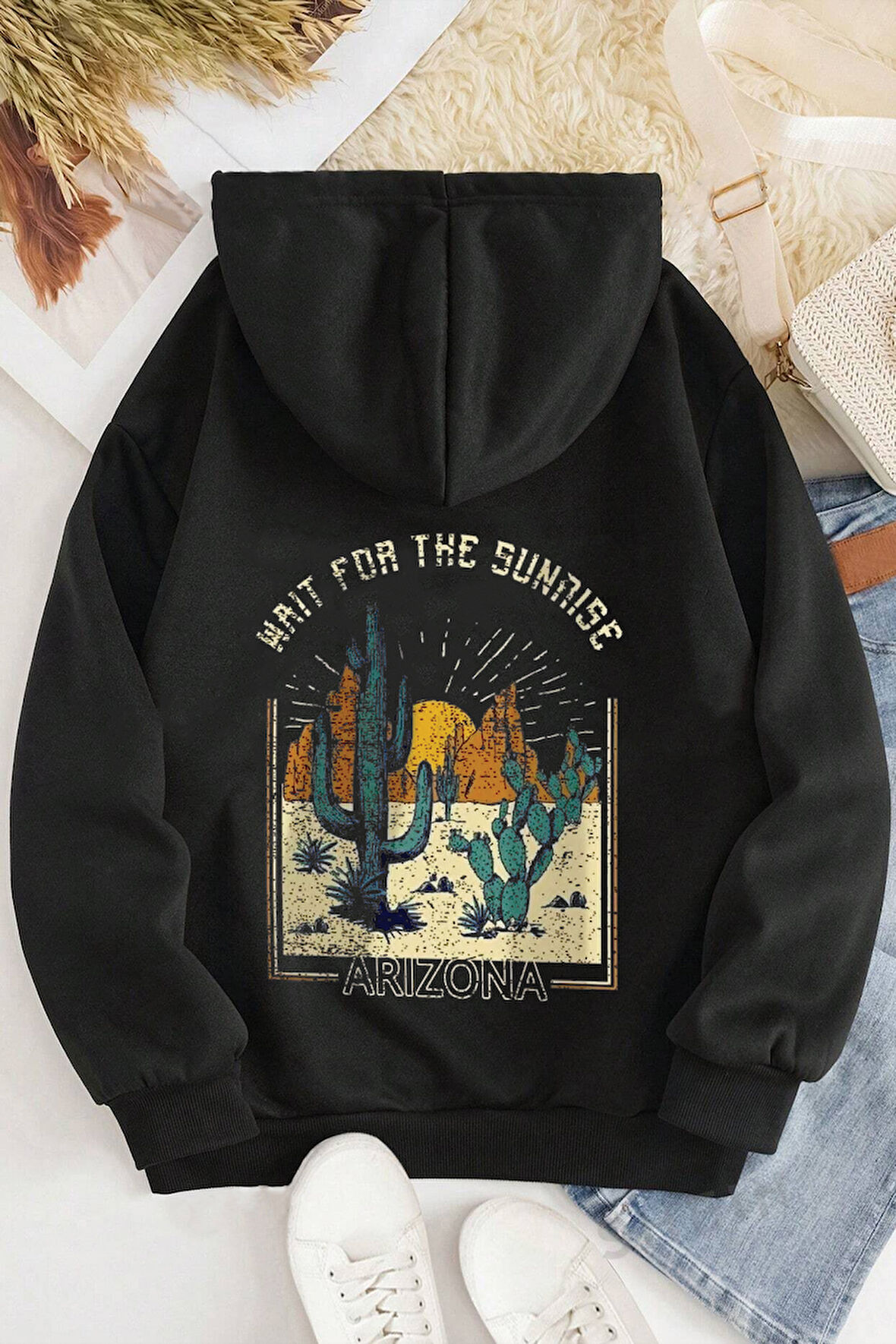 Uyguntarz Arizona Baskılı Oversize Sweatshirt