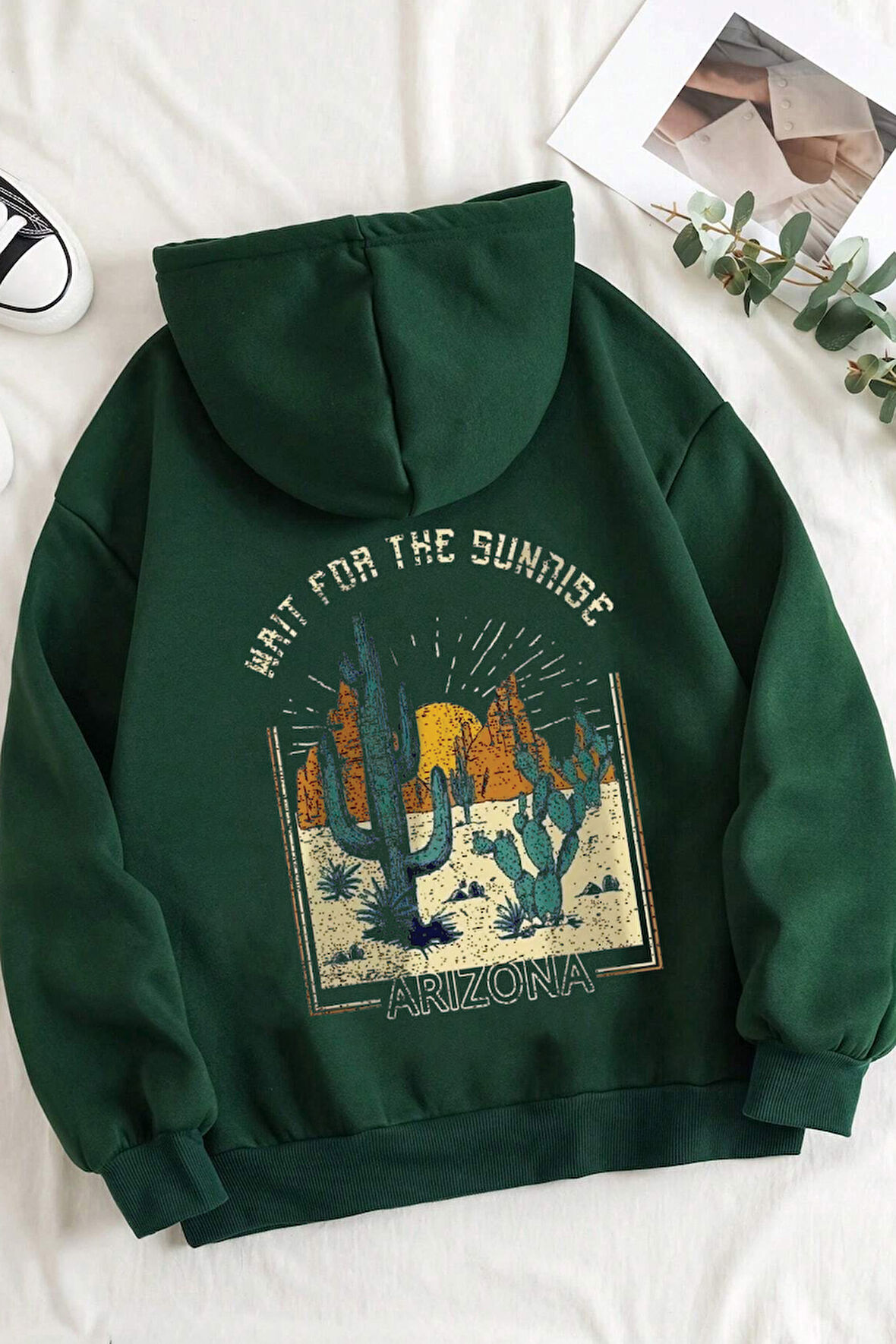 Arizona Baskılı Oversize Sweatshirt