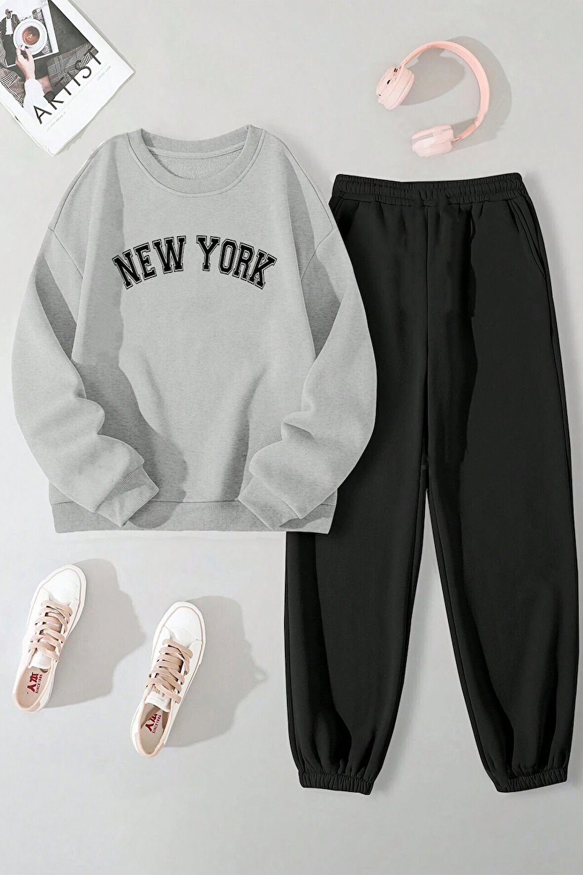 Uyguntarz Newyork Baskılı Unisex Eşofman Takımı