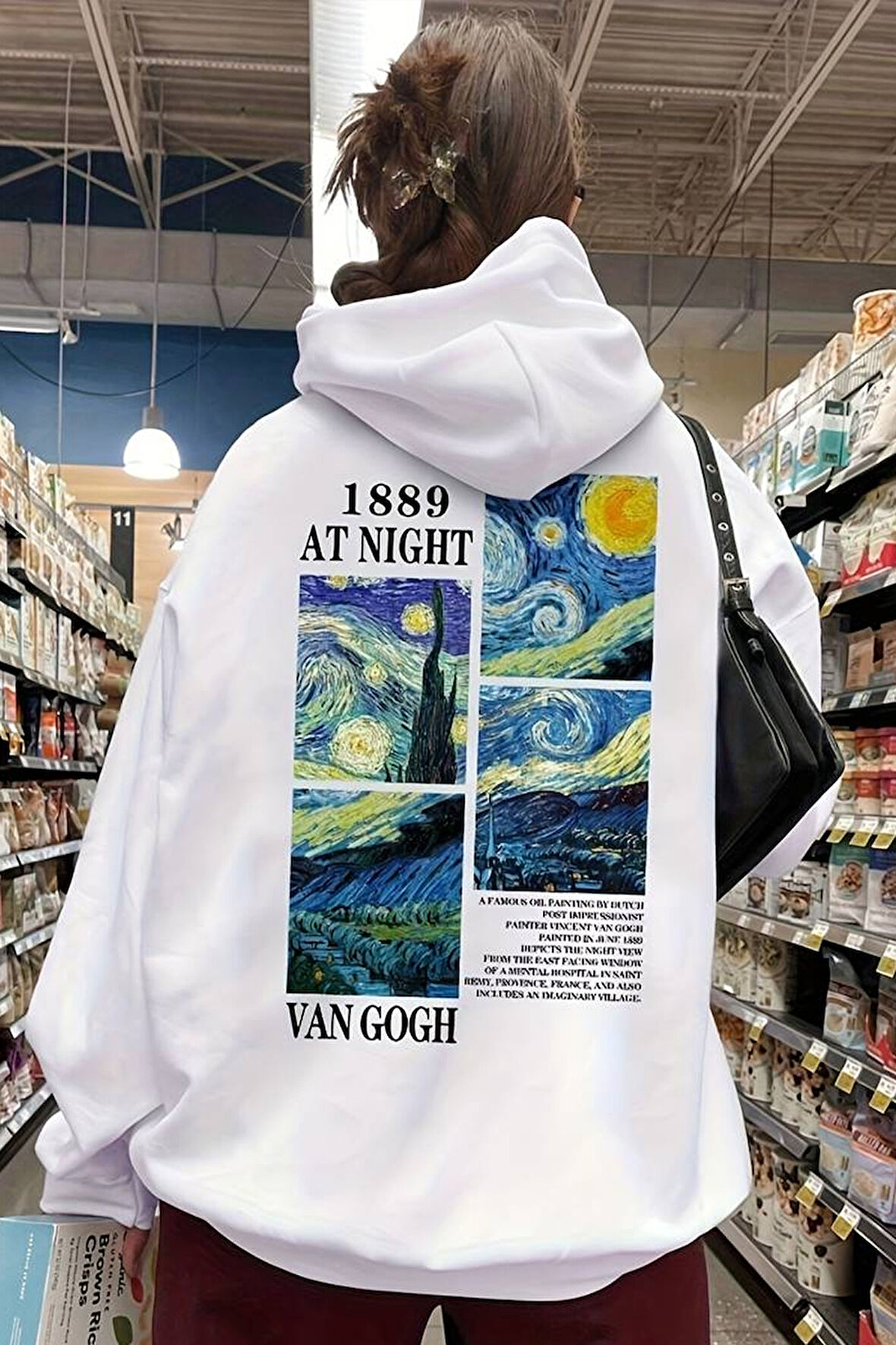 Uyguntarz Vangogh Baskılı Oversize Sweatshirt