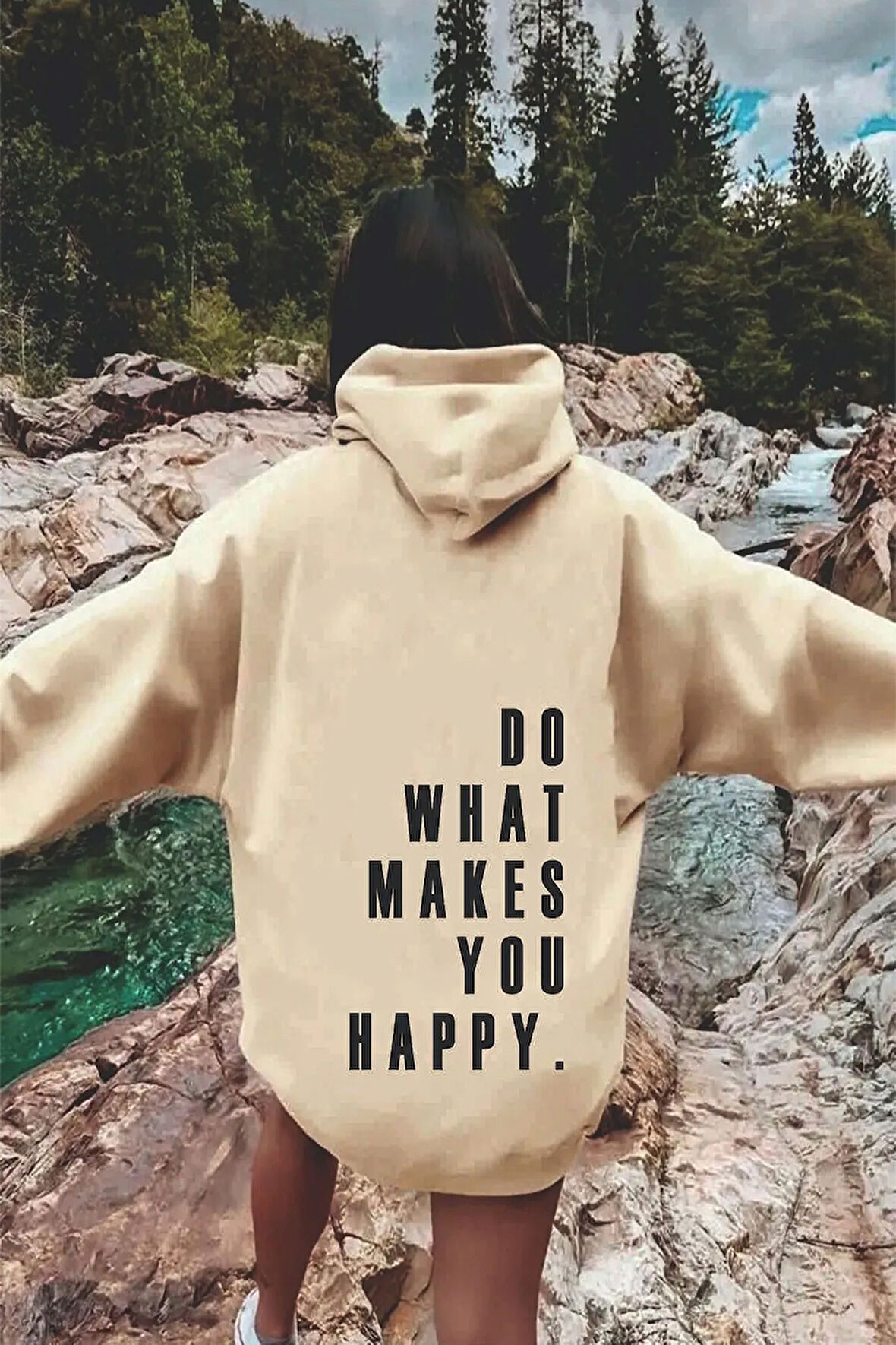 Uyguntarz Do What Baskılı Oversize Sweatshirt