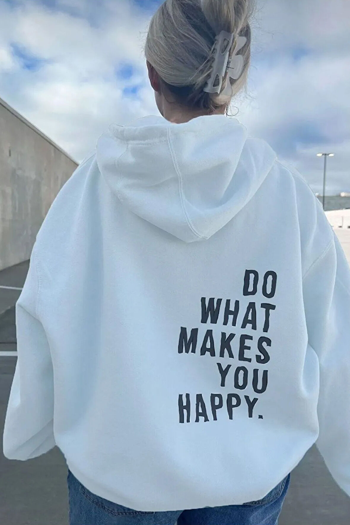 Uyguntarz Do What Baskılı Oversize Sweatshirt
