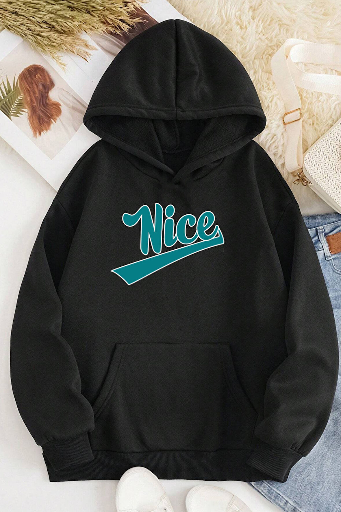 Uyguntarz Unisex Nice Baskılı Sweatshirt