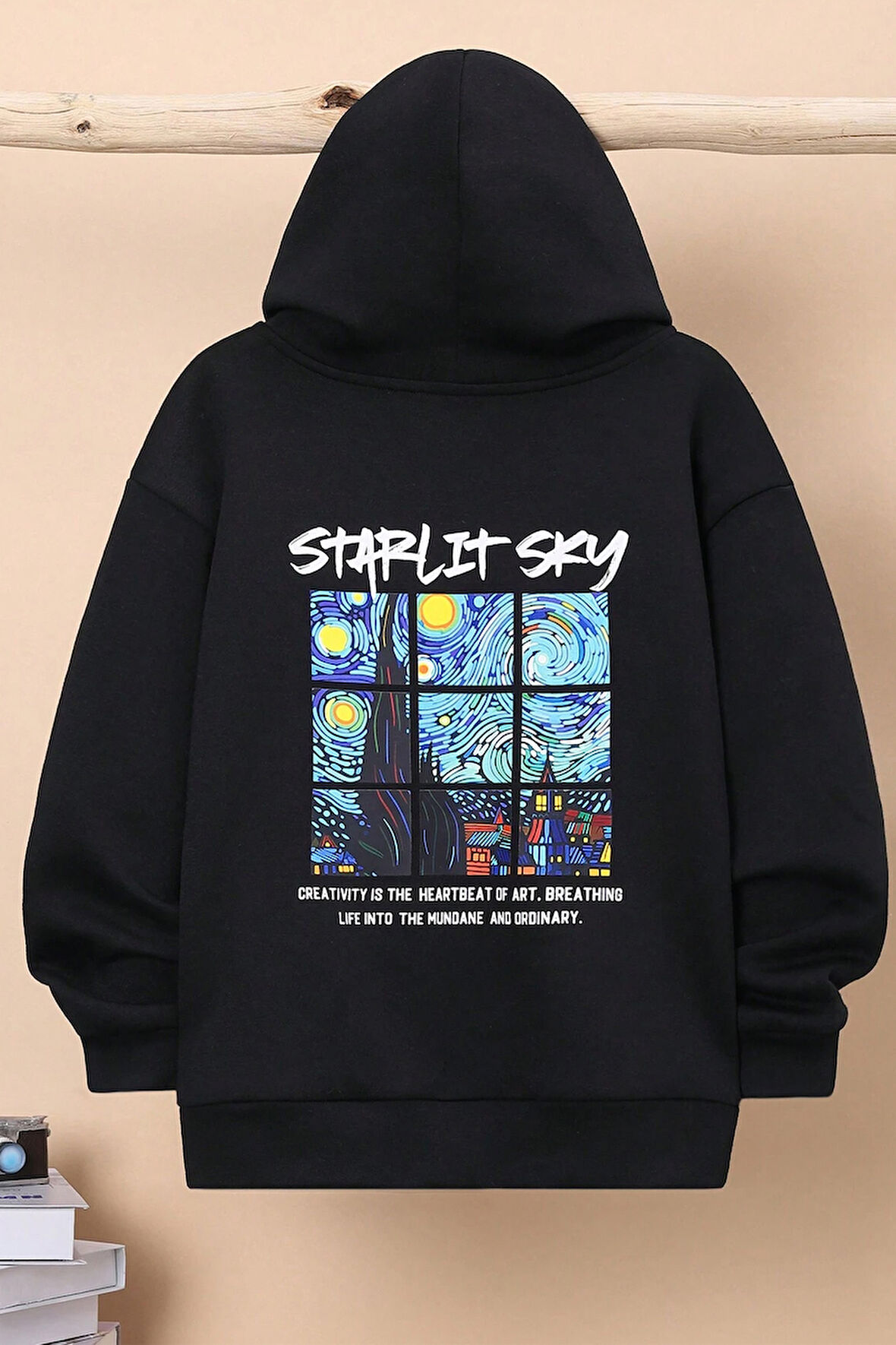 Uyguntarz Starlit Sky Baskılı Erkek - Kız Çocuk Rahat Kalıp Sweatshirt