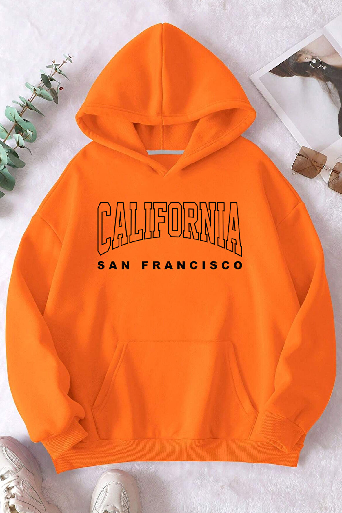 Uyguntarz California Baskılı Oversize Sweatshirt