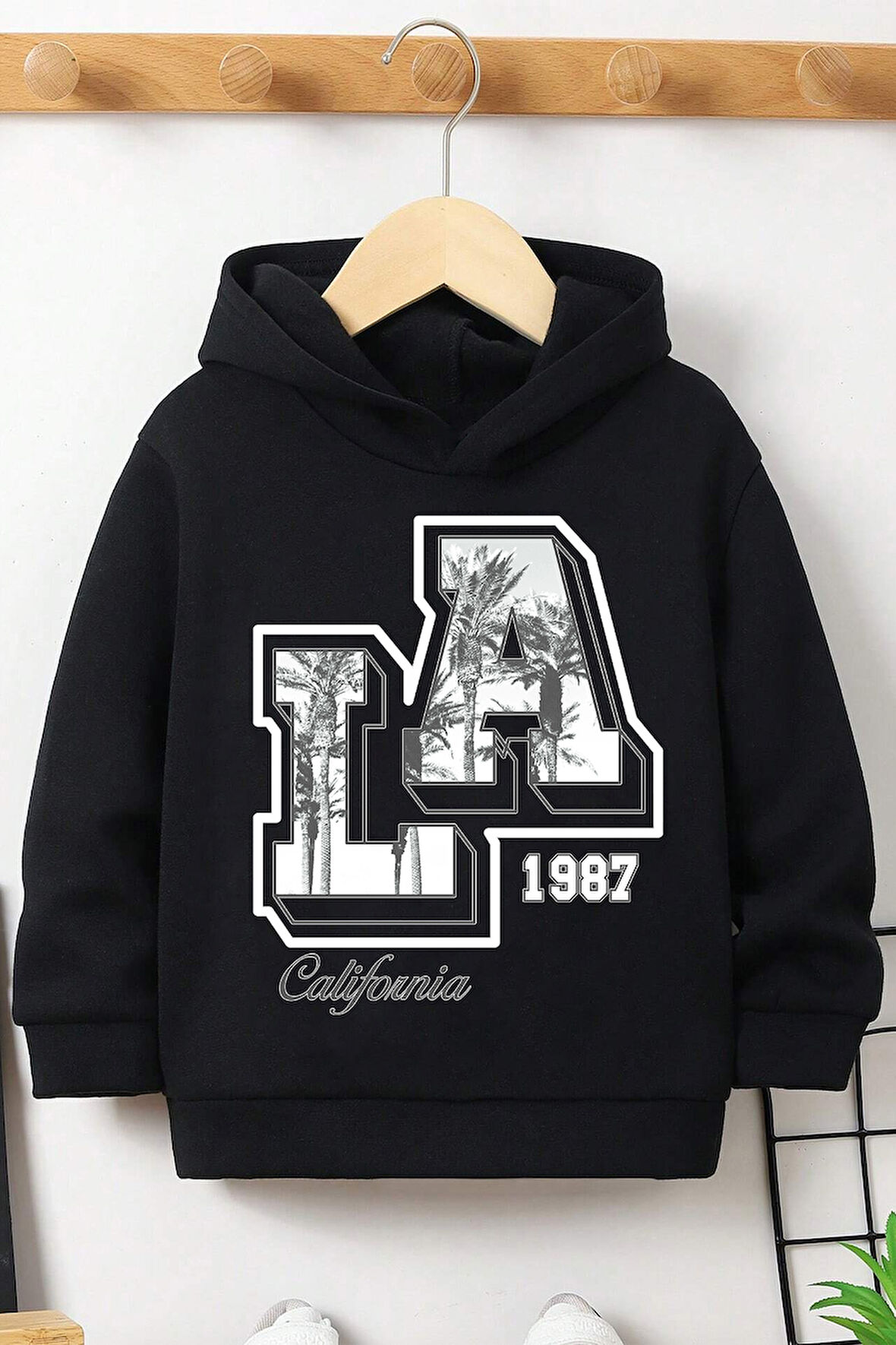 Uyguntarz Los Angles Baskılı Erkek - Kız Çocuk Rahat Kalıp Sweatshirt