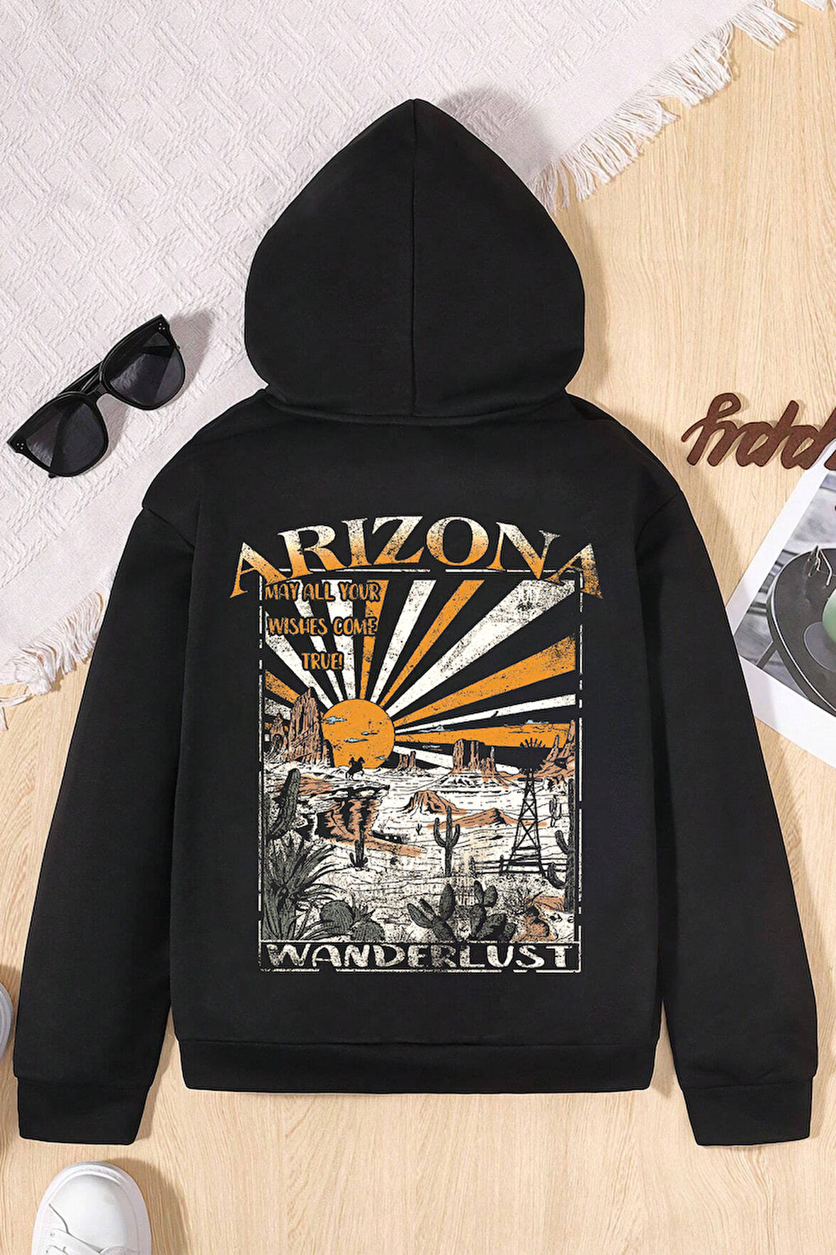 Uyguntarz Arizona Baskılı Erkek - Kız Çocuk Rahat Kalıp Sweatshirt