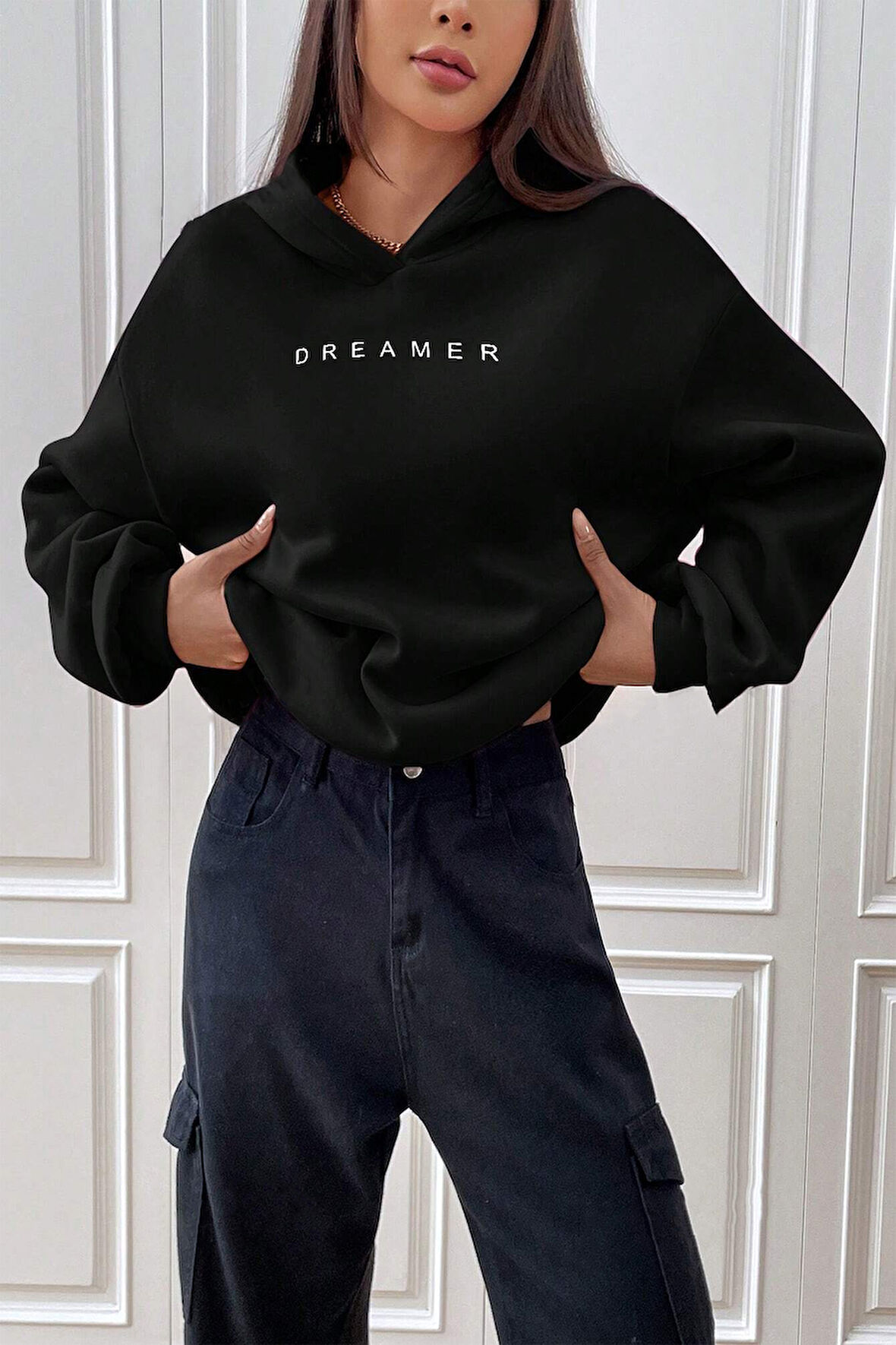 Uyguntarz Dreamer Baskılı Oversize Sweatshirt