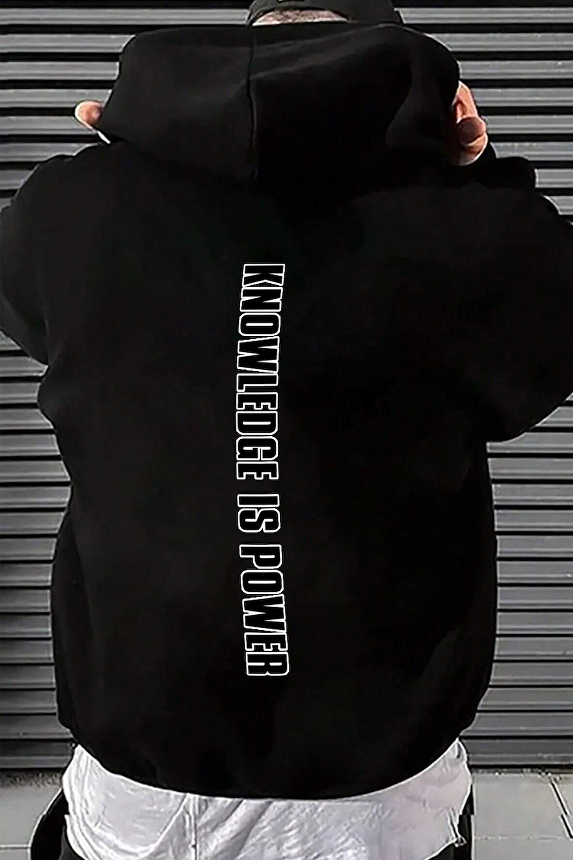 Uyguntarz Knowledge is Power Baskılı Oversize Sweatshirt