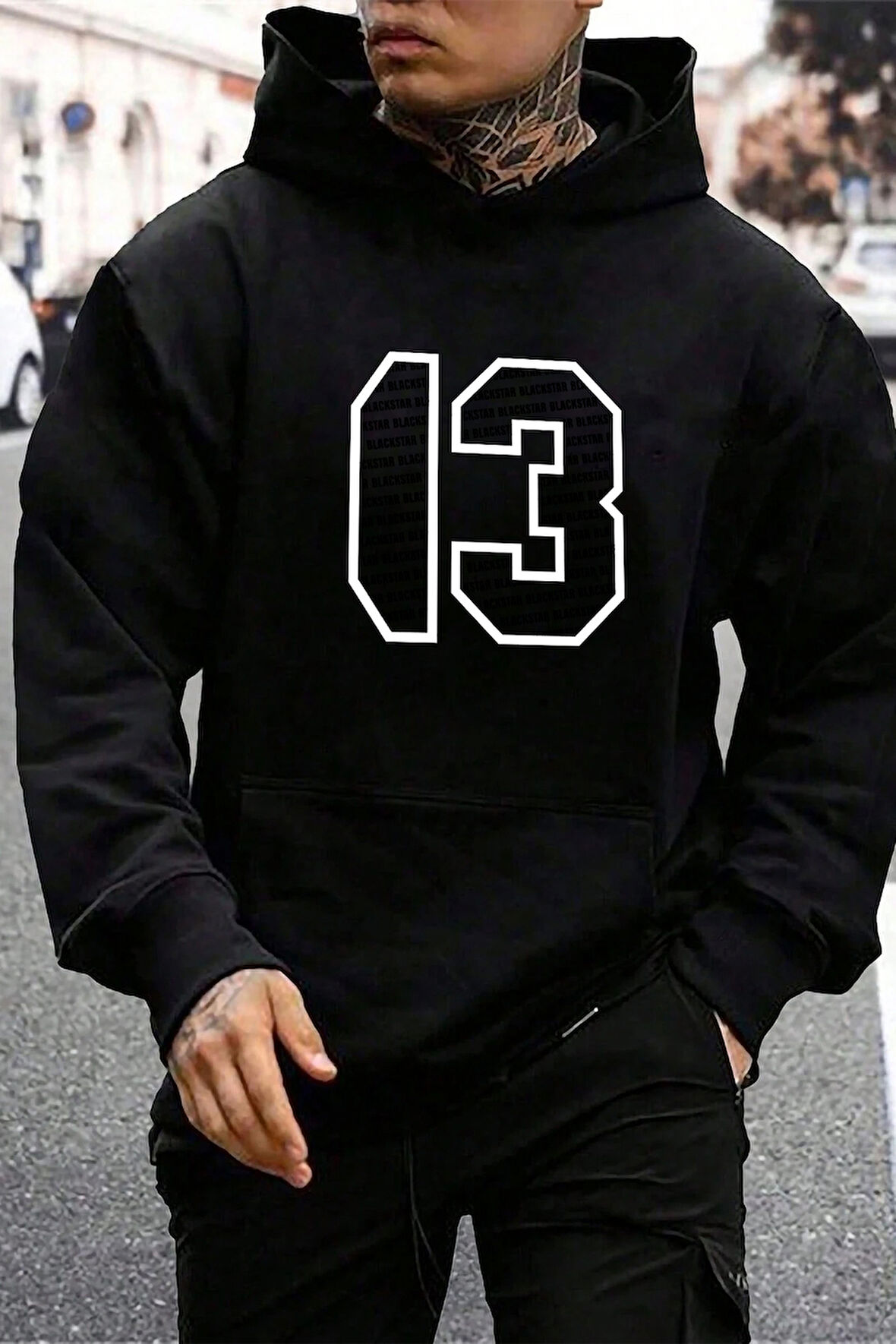 Uyguntarz Blackstar 13 Baskılı Unisex Oversize Sweatshirt