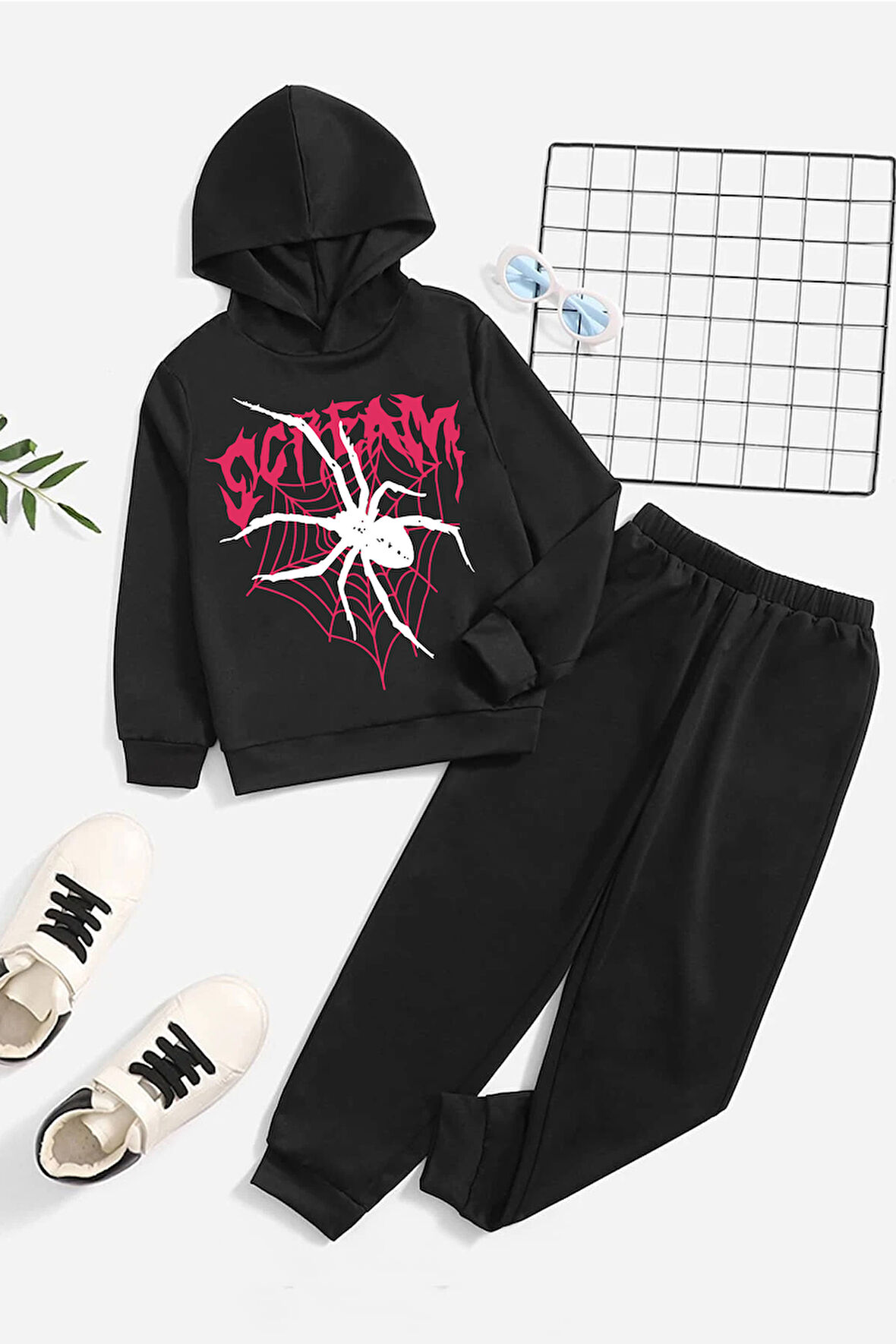 Uyguntarz Scream Baskılı Erkek Çocuk  - Kız Rahat Eşofman Takımı