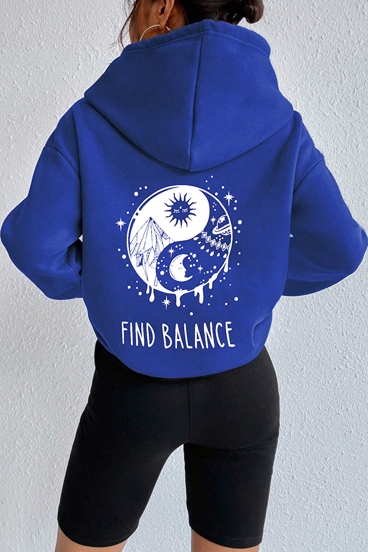 Uyguntarz Unisex Yin & Yang Tasarım Sweatshirt