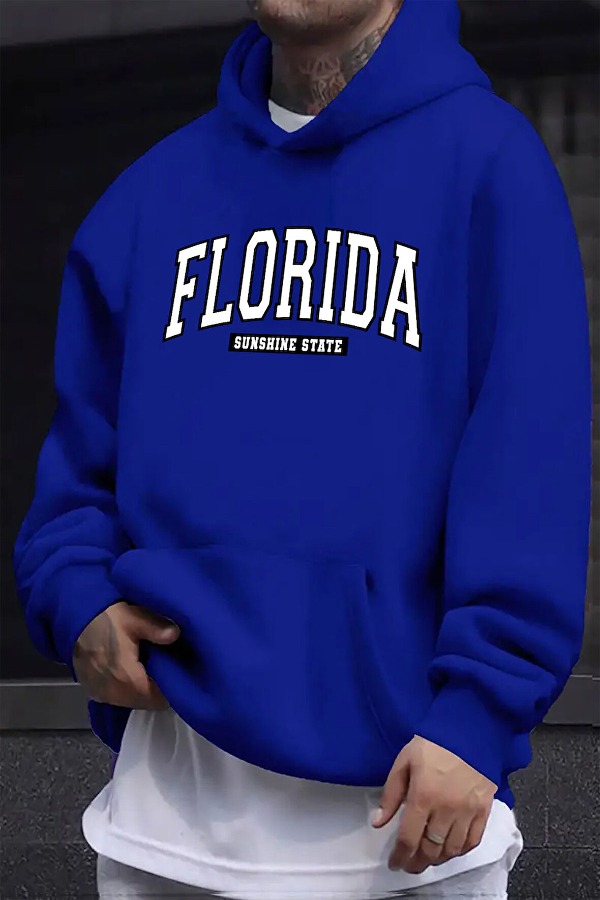 Uyguntarz Florida Baskılı Oversize Sweatshirt