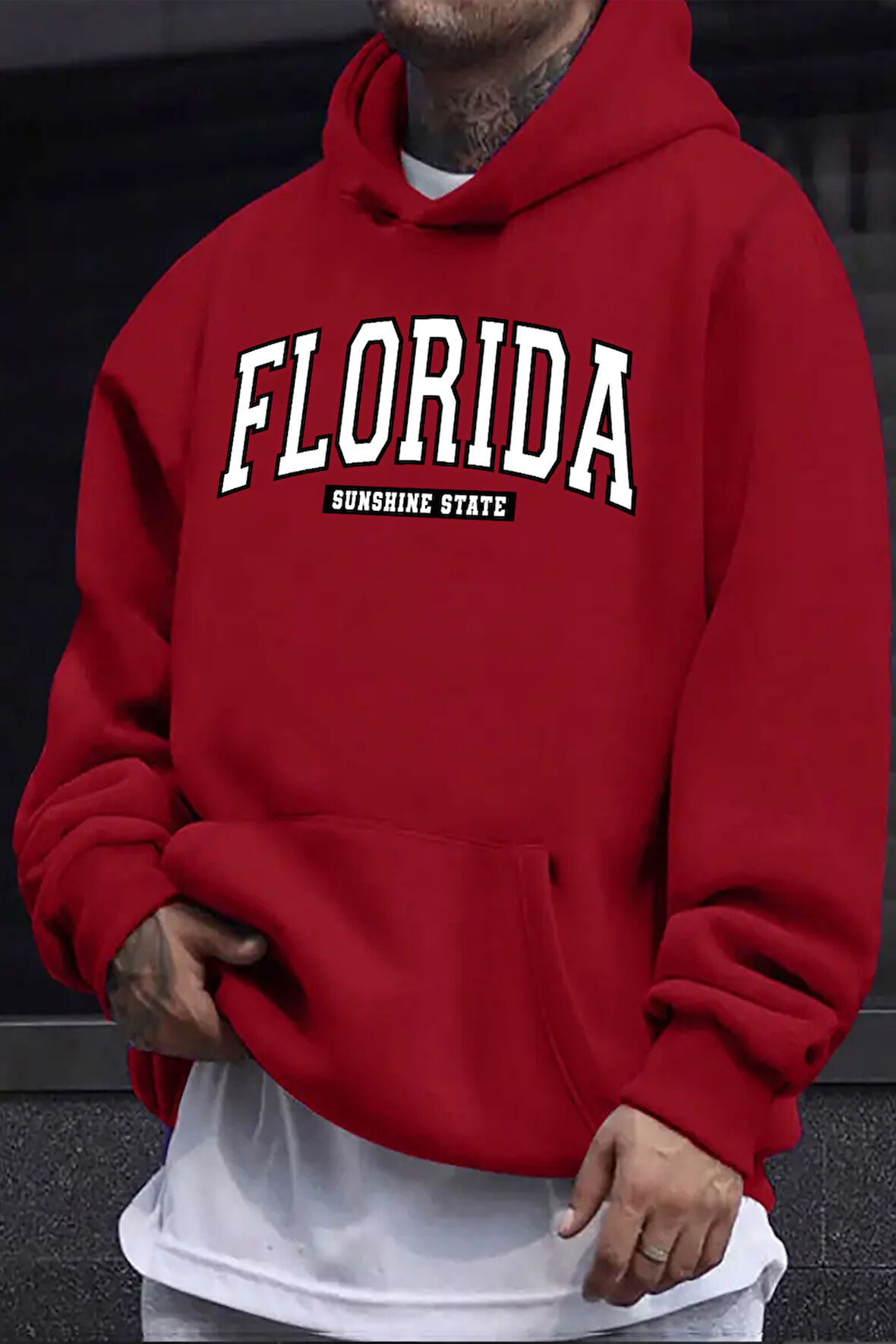 Uyguntarz Florida Baskılı Oversize Sweatshirt