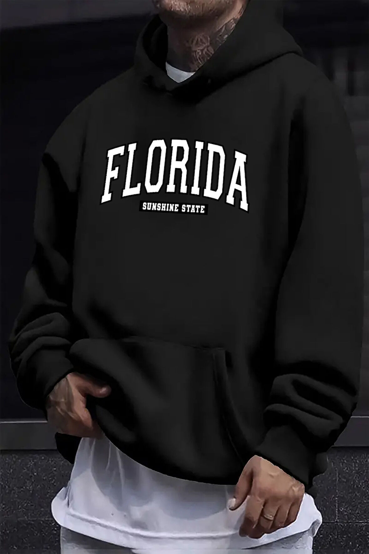 Uyguntarz Florida Baskılı Oversize Sweatshirt