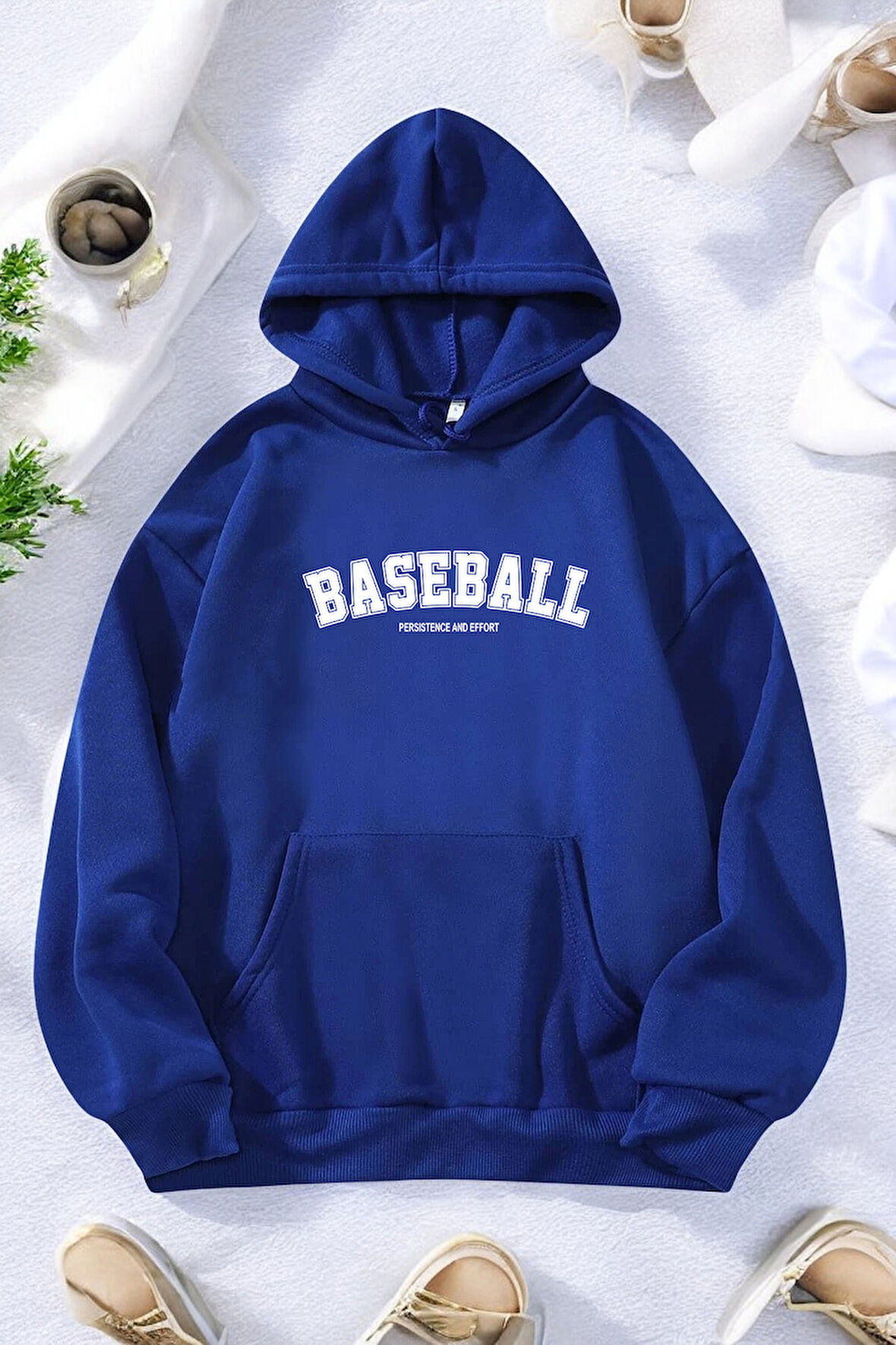 Uyguntarz Baseball Baskılı Oversize Sweatshirt