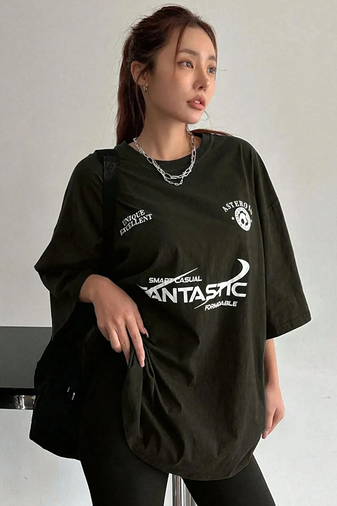 Fantastic Baskılı Unisex Oversize Tshirt