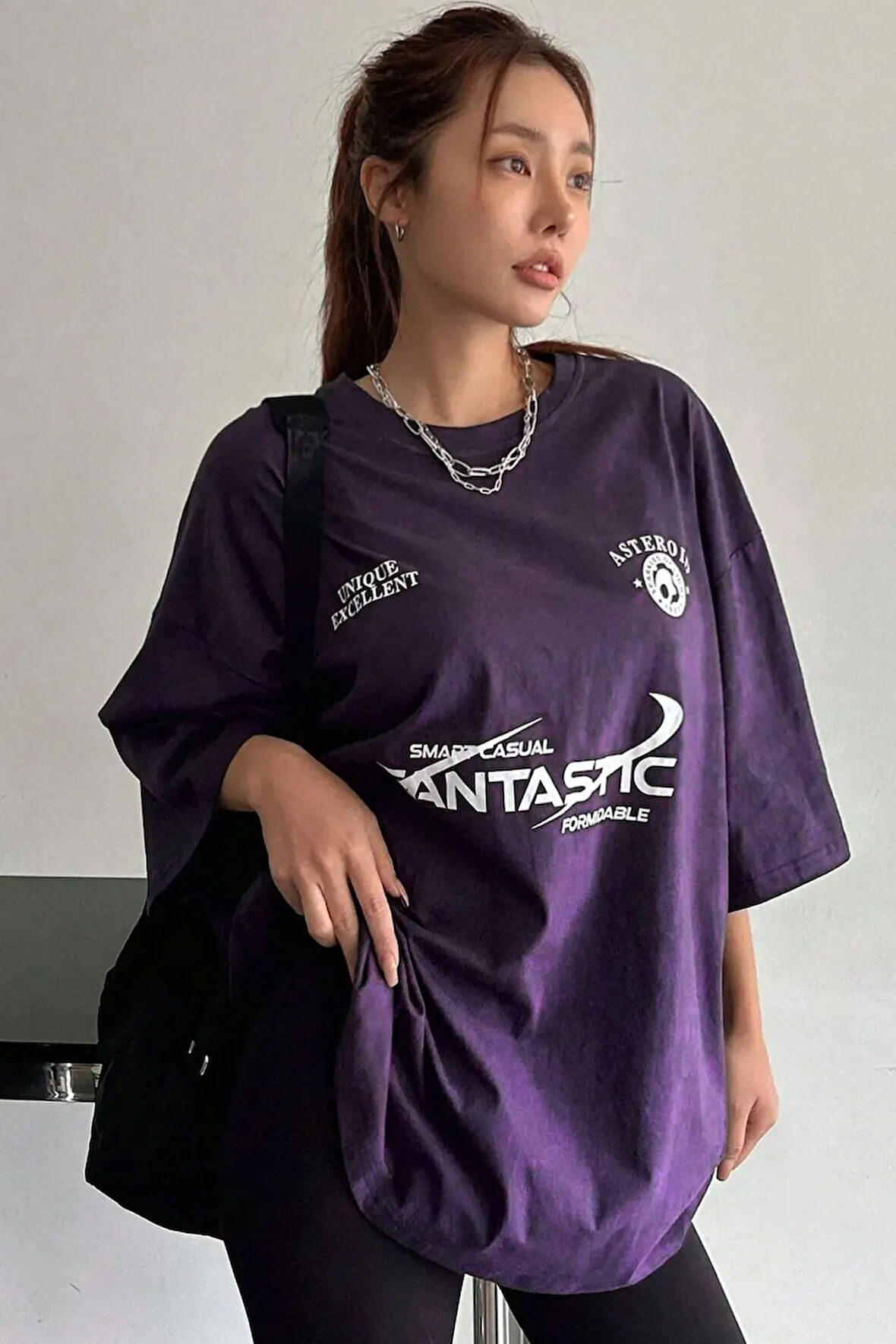 Uyguntarz Fantastic Baskılı Unisex Oversize Tshirt