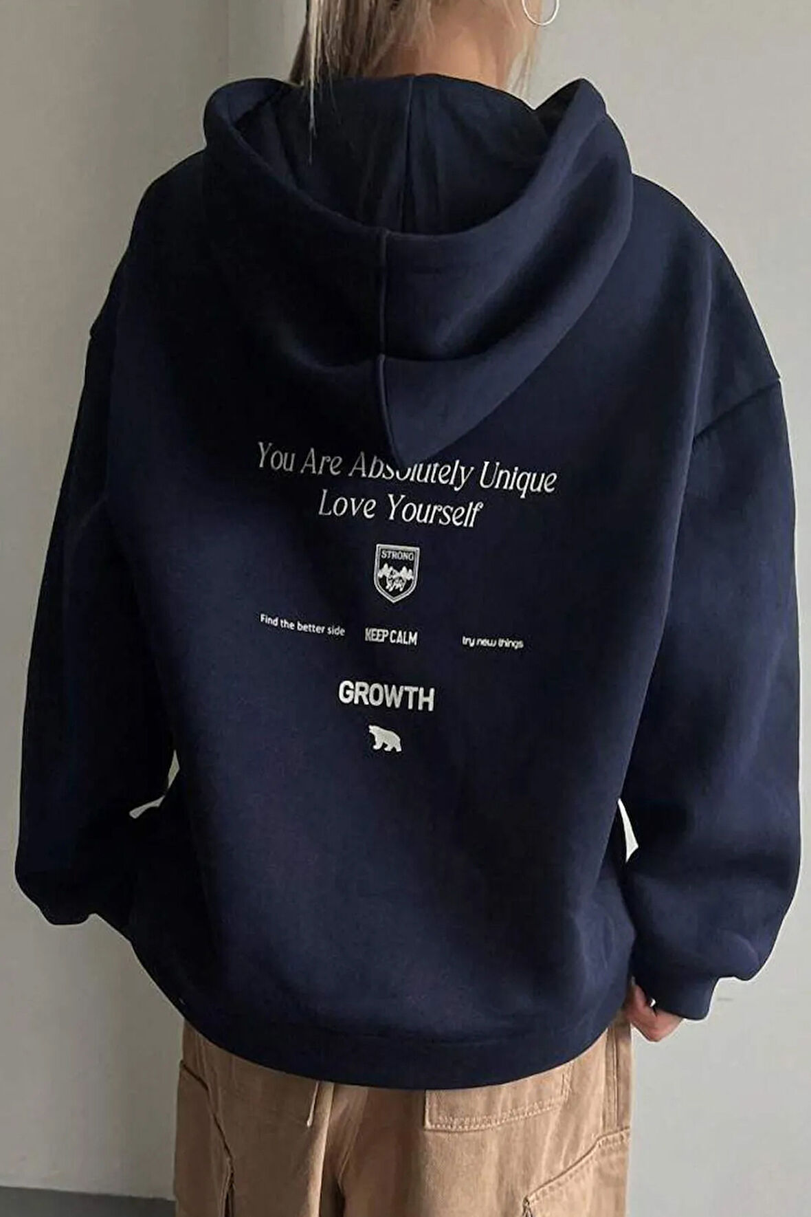 Uyguntarz Calm Baskılı Oversize Sweatshirt