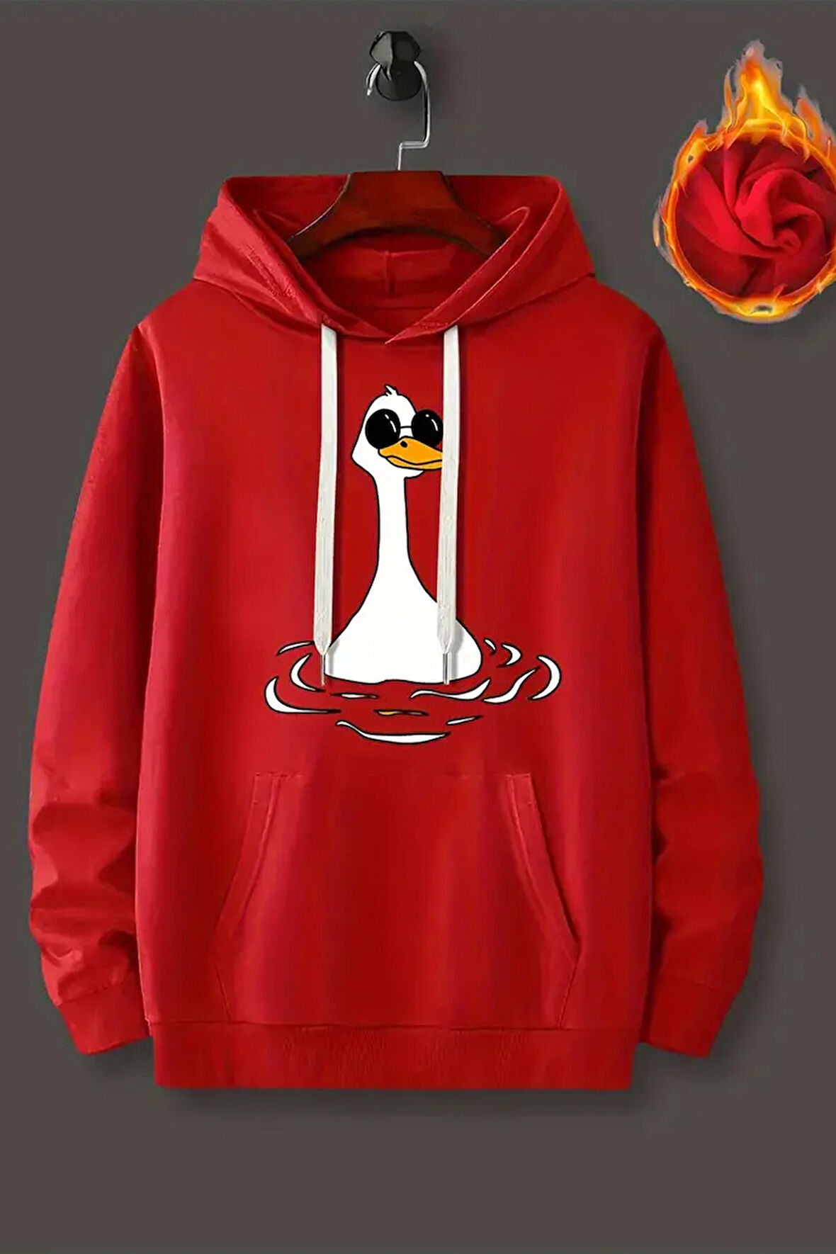 Uyguntarz Duck Baskılı Oversize Sweatshirt
