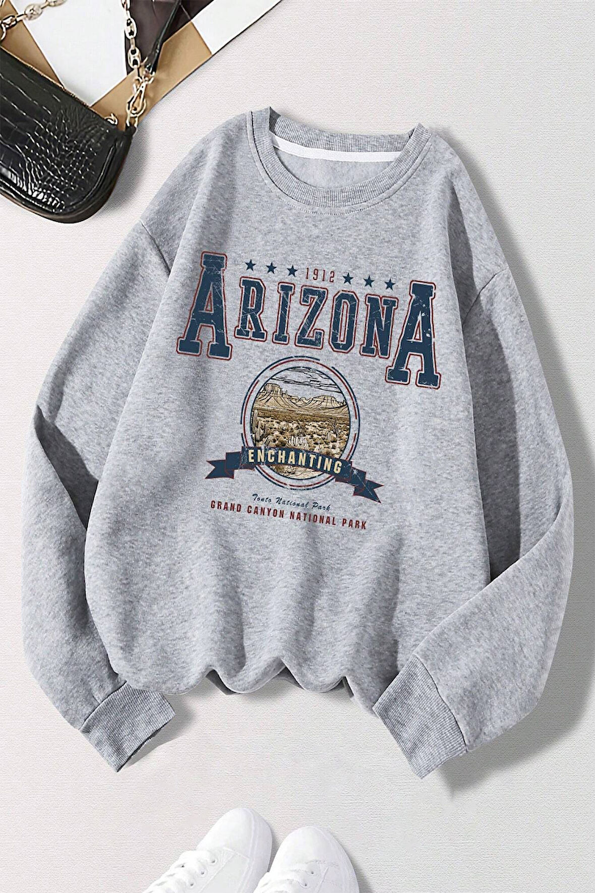 Uyguntarz Arizona Baskılı Oversize Sweatshirt