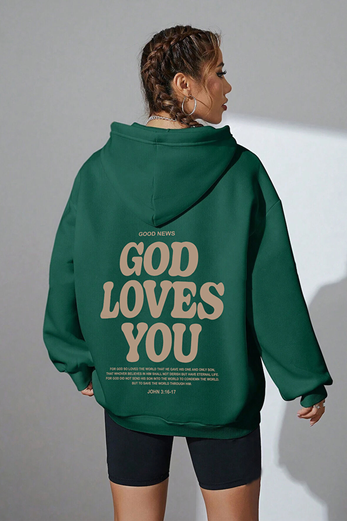 Uyguntarz Good Loves You Baskılı Oversize Sweatshirt