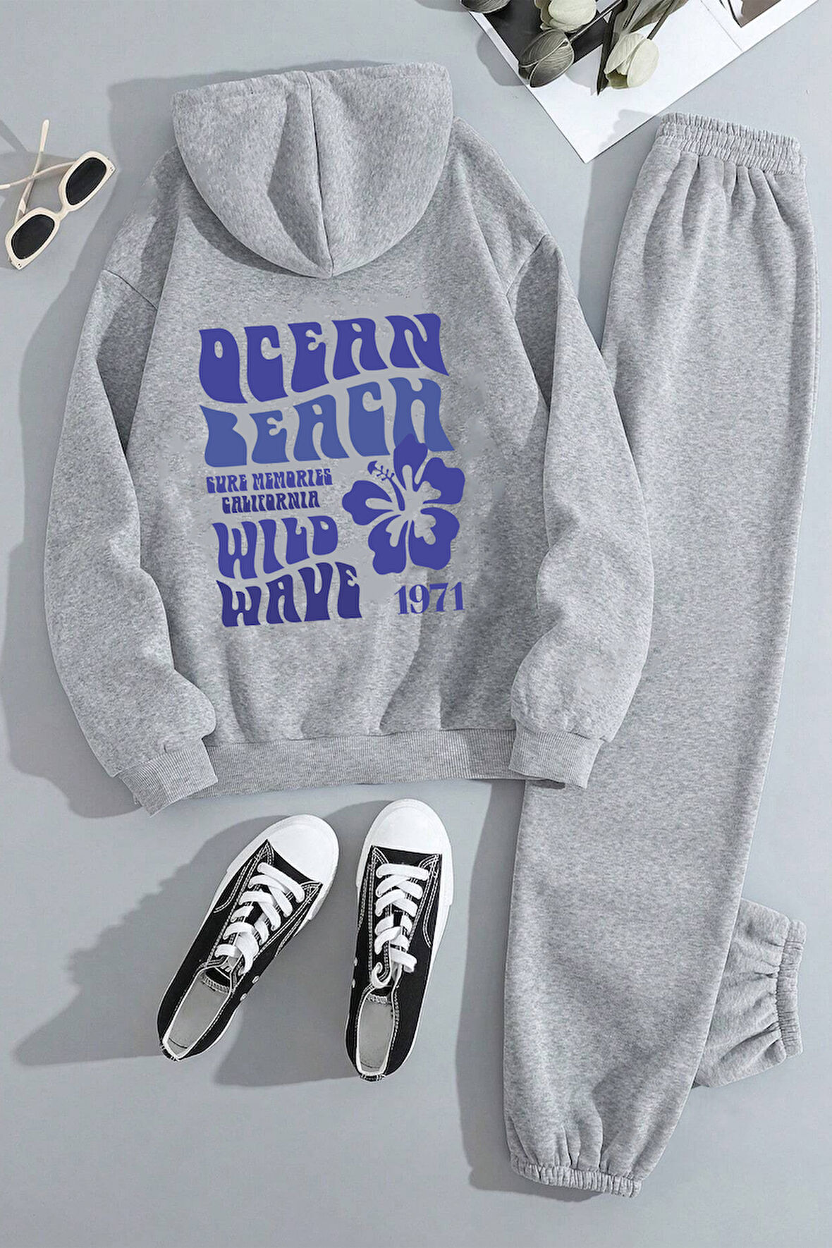 Uyguntarz Ocean Beach Baskılı Eşofman Takımı