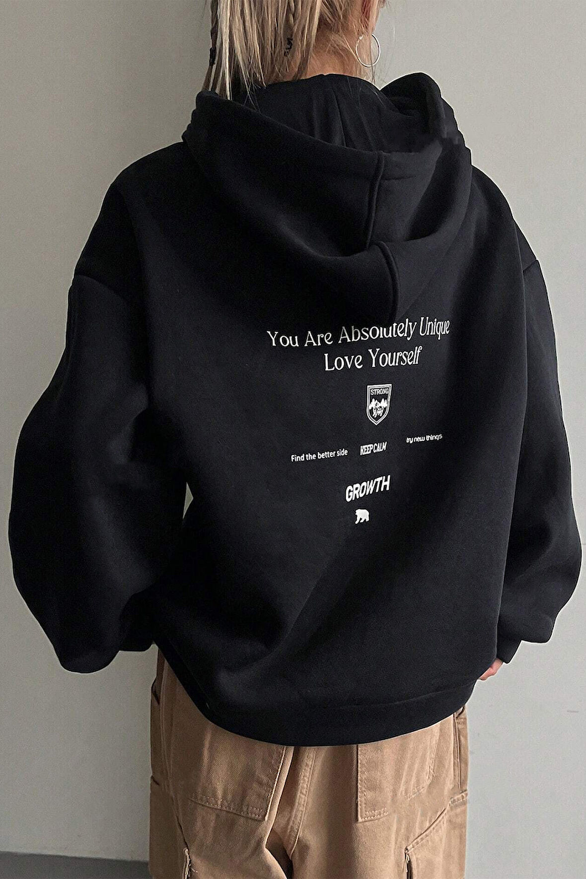 Uyguntarz Calm Baskılı Oversize Sweatshirt