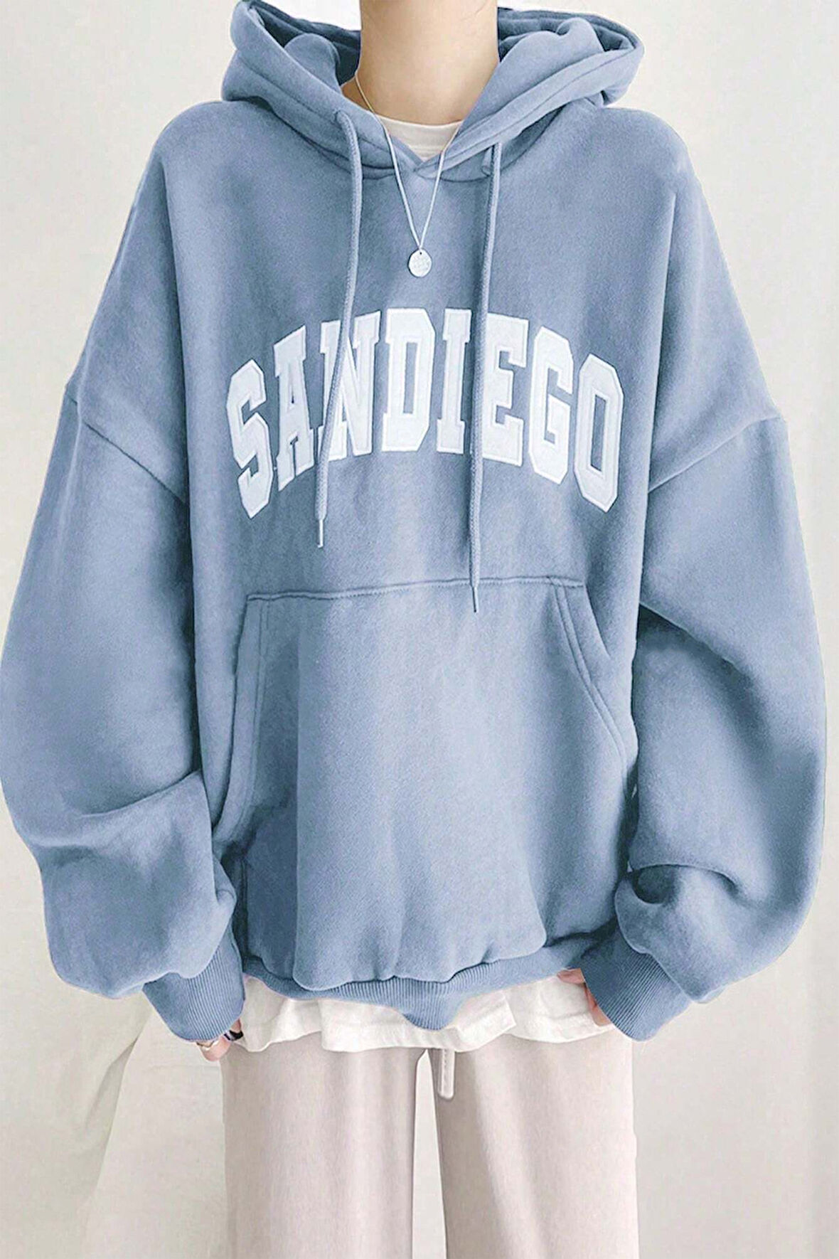 Uyguntarz Sandiego Baskılı Oversize Sweatshirt