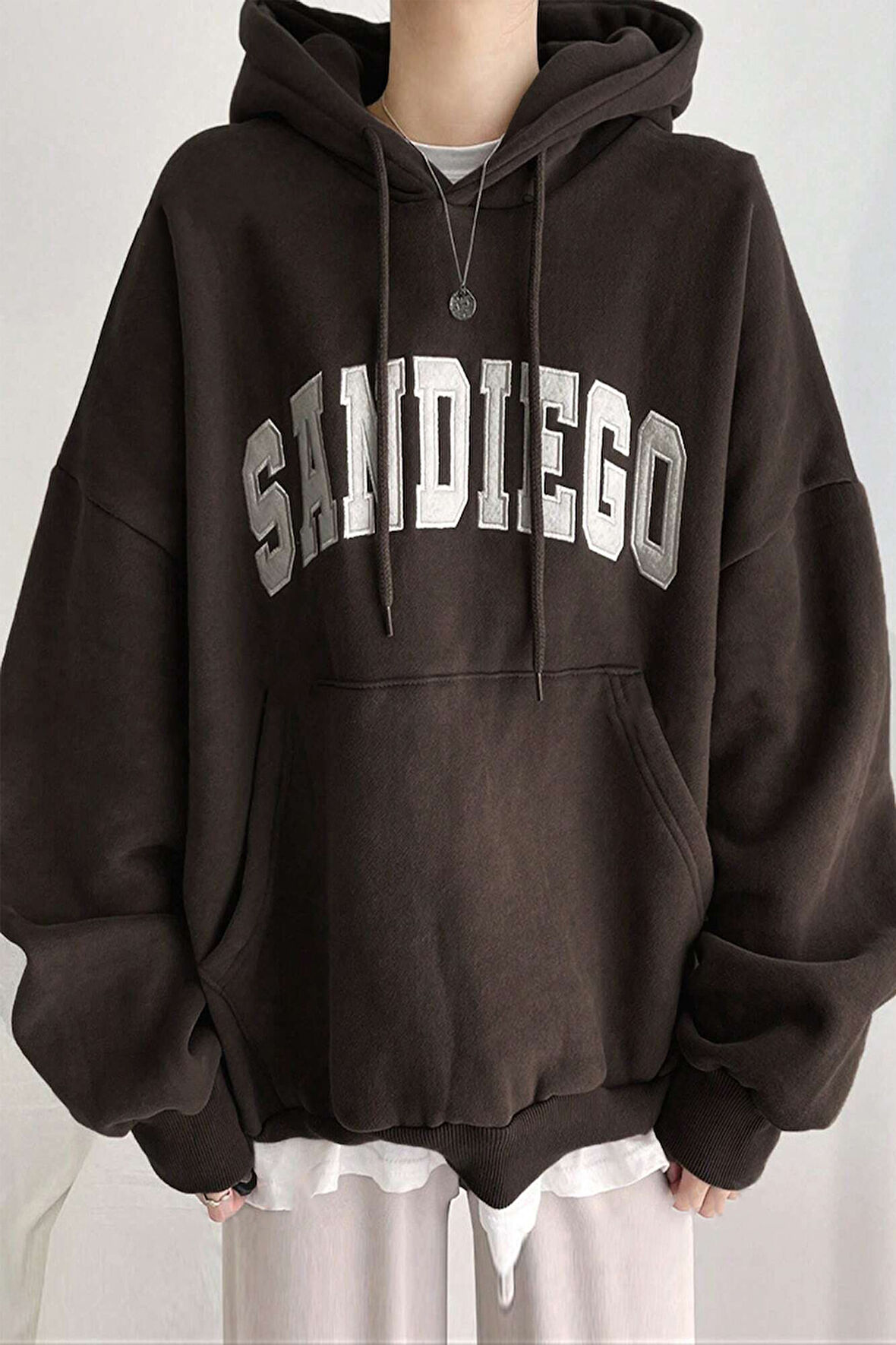 Uyguntarz Sandiego Baskılı Oversize Sweatshirt