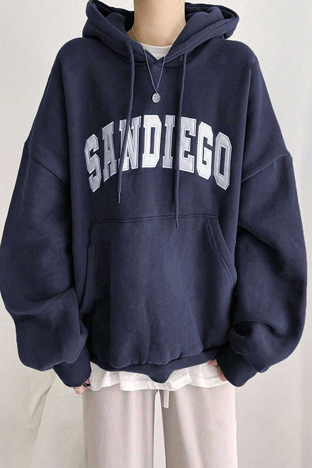 Uyguntarz Sandiego Baskılı Oversize Sweatshirt
