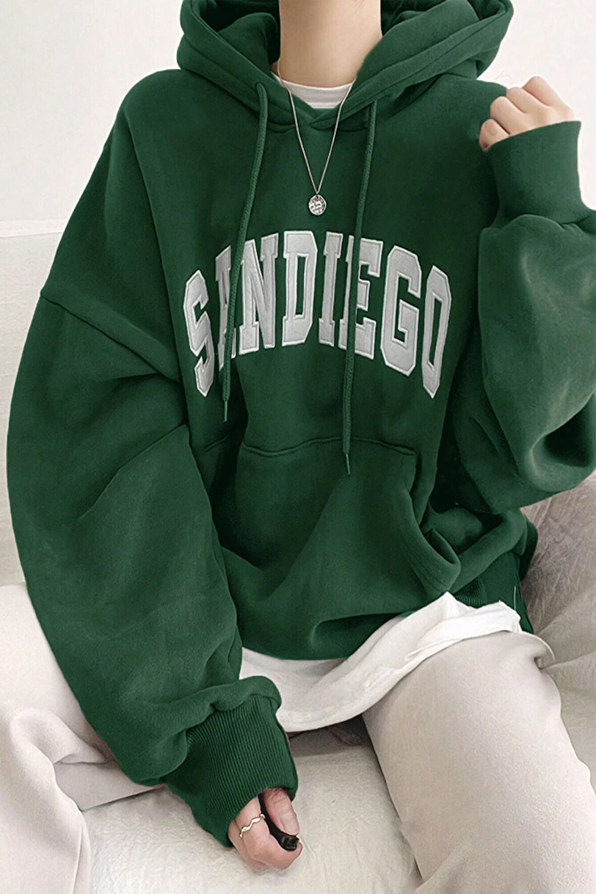 Sandiego Baskılı Oversize Sweatshirt