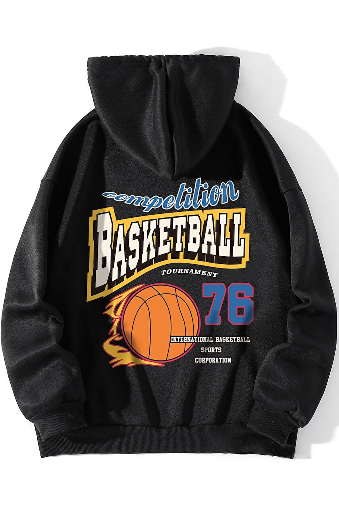 Uyguntarz Basketball 76 Baskılı Oversize Sweatshirt